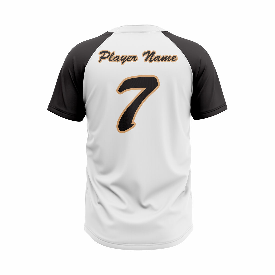 Custom Black, White & Green Authentic Baseball two Buttons Jersey