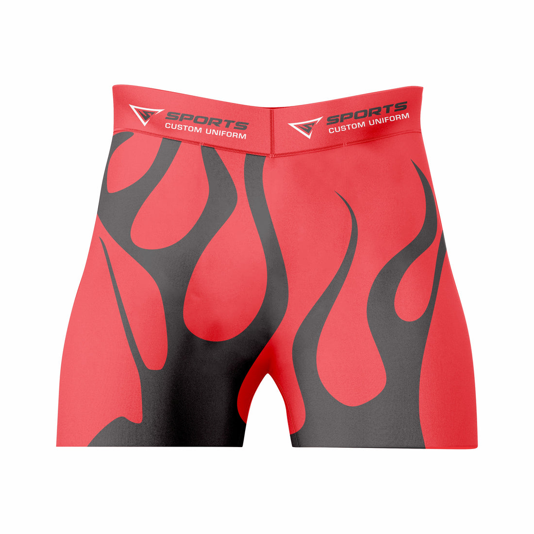 Custom Red Black Authentic Compression Short