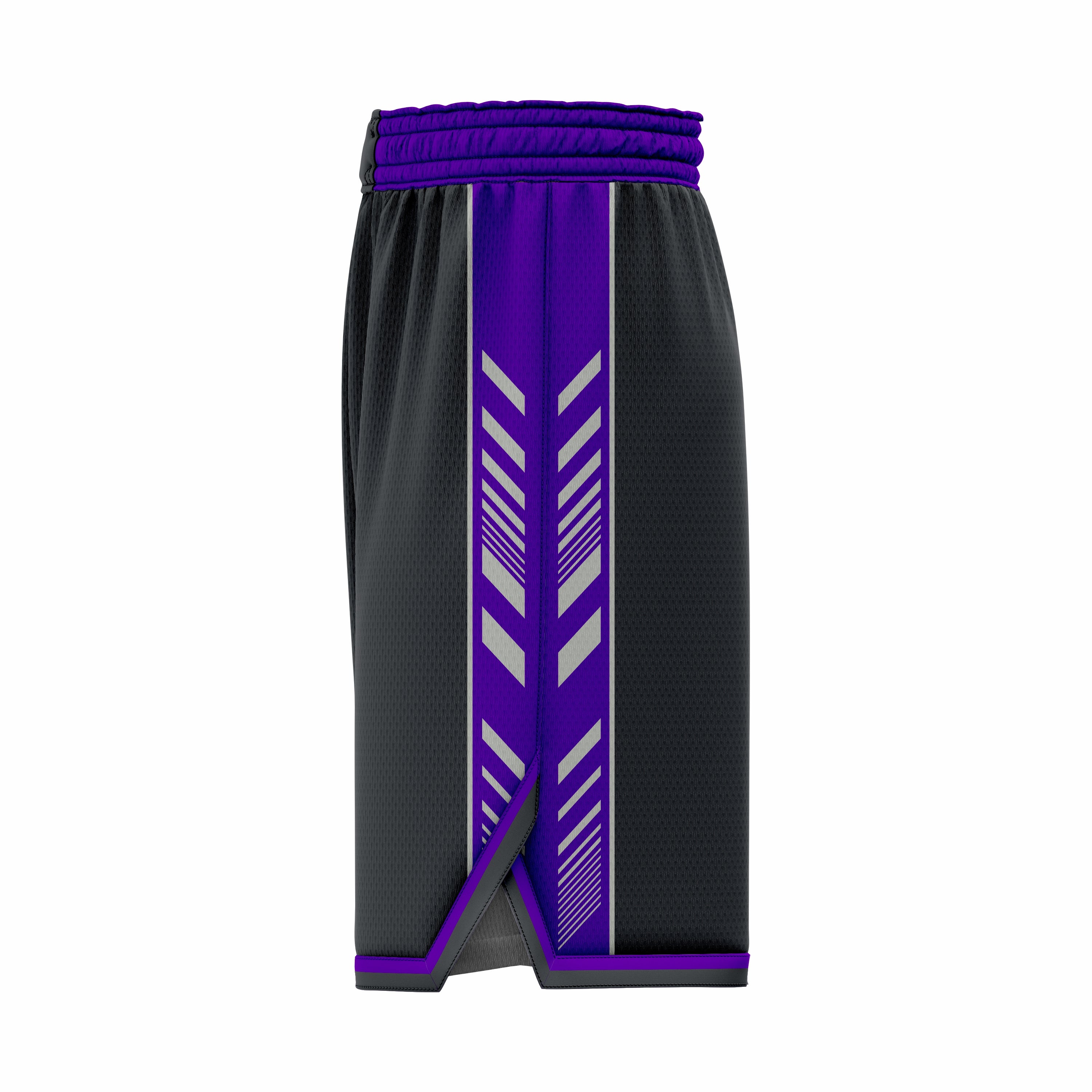 Custom Blue, Black & Grey Authentic Basketball Shorts