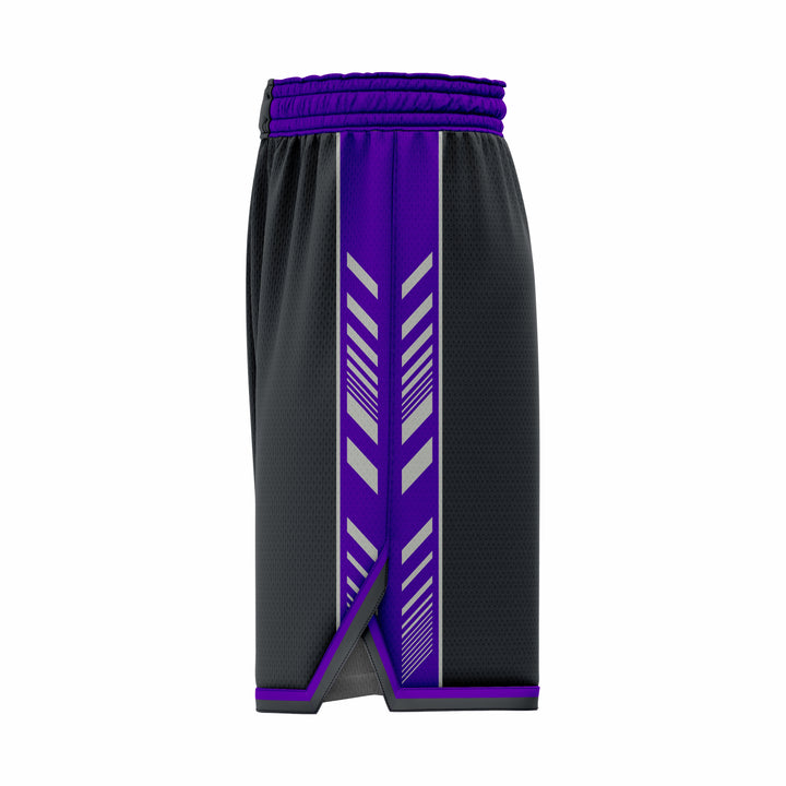 Custom Blue, Black & Grey Authentic Basketball Shorts