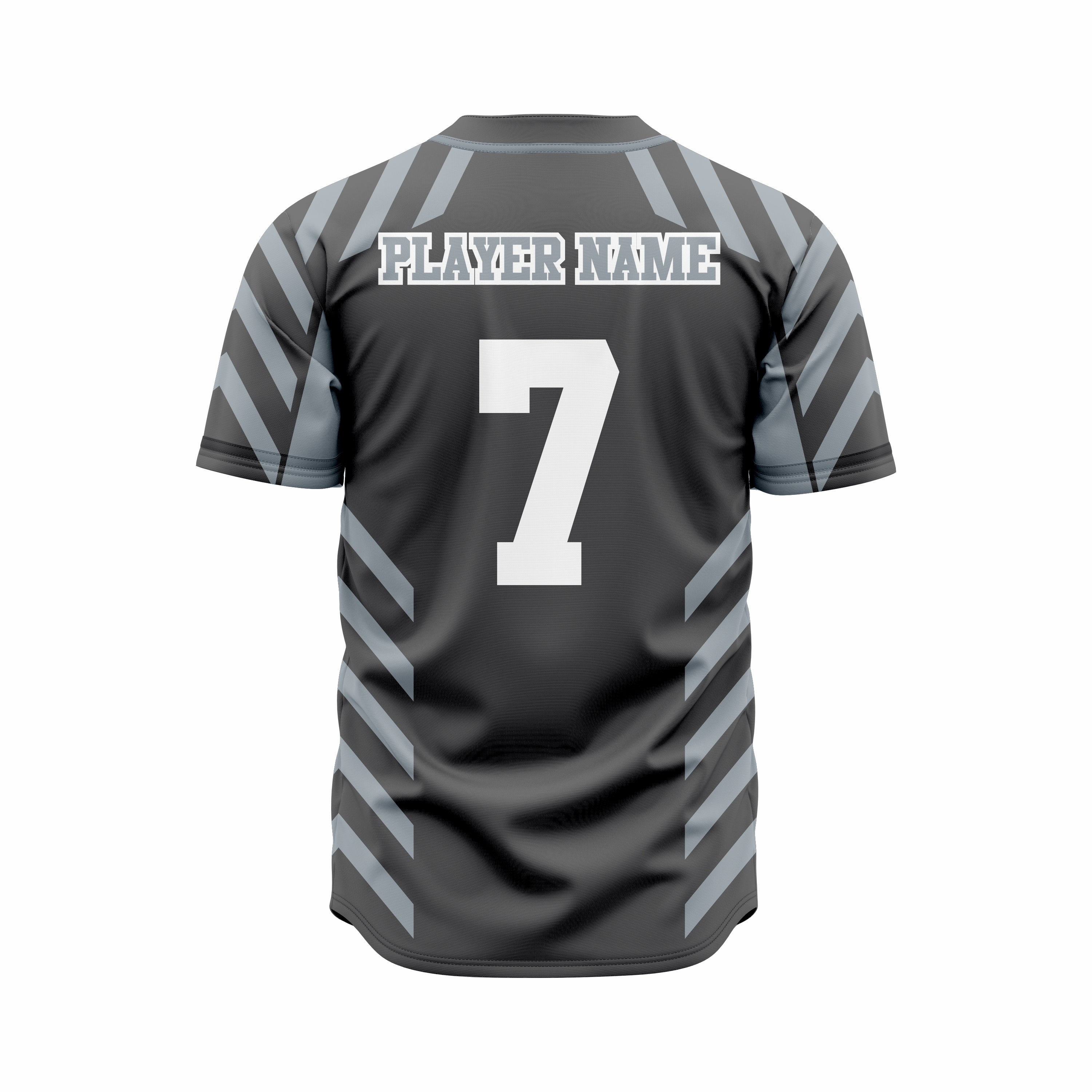 Custom Black & Grey Authentic Softball full Buttons Jersey