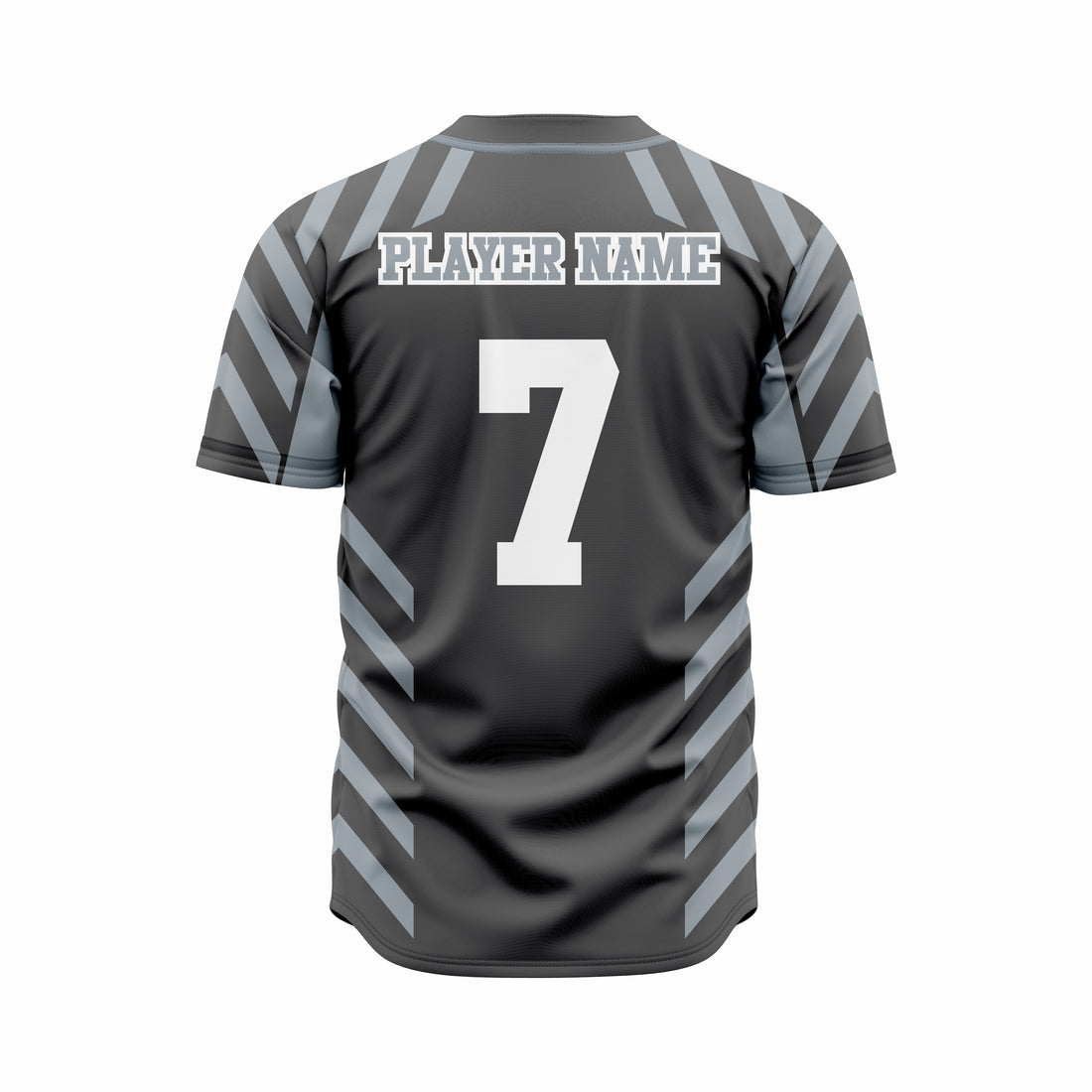 Custom Black & Grey Authentic Softball full Buttons Jersey