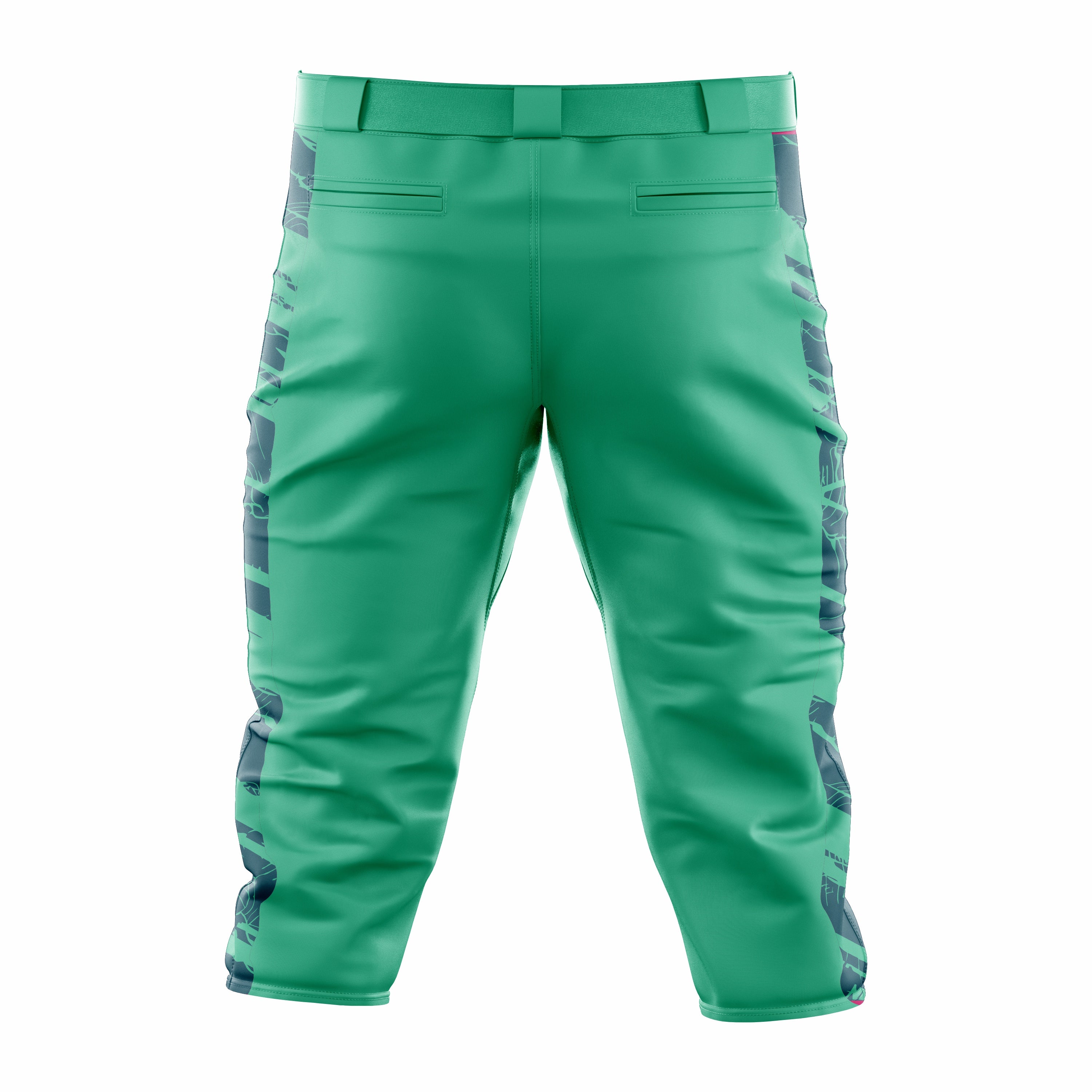 Custom Green & Dark Green Baseball Knicker Pant