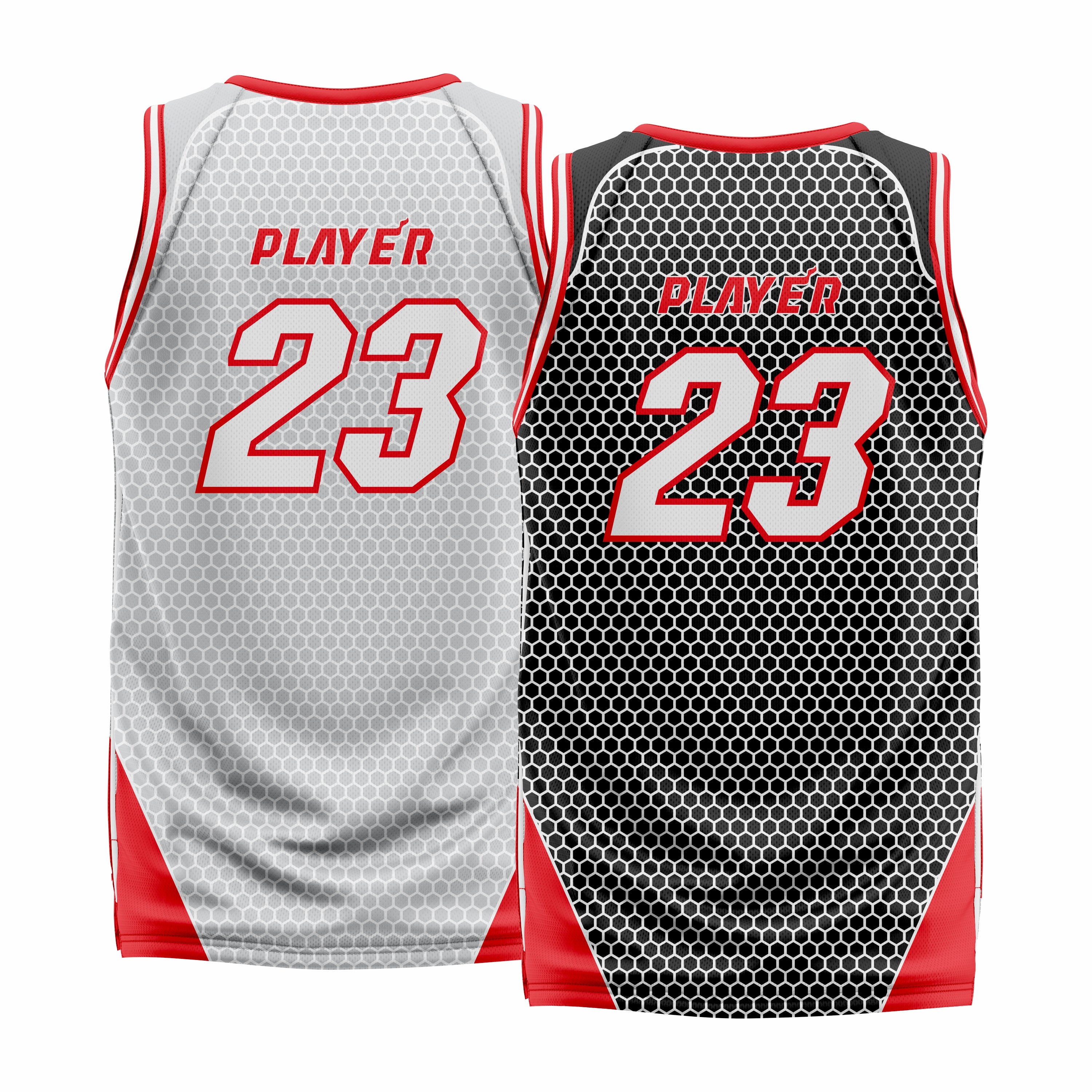 Custom Reversible V-Neck Basketball Jerseys