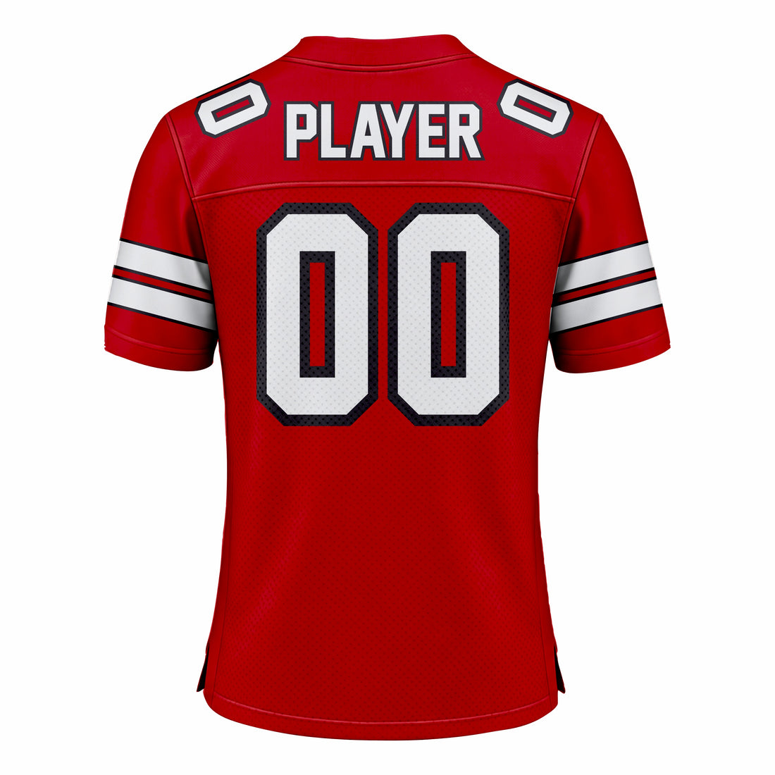 Custom Red & White American Football Fan Jersey