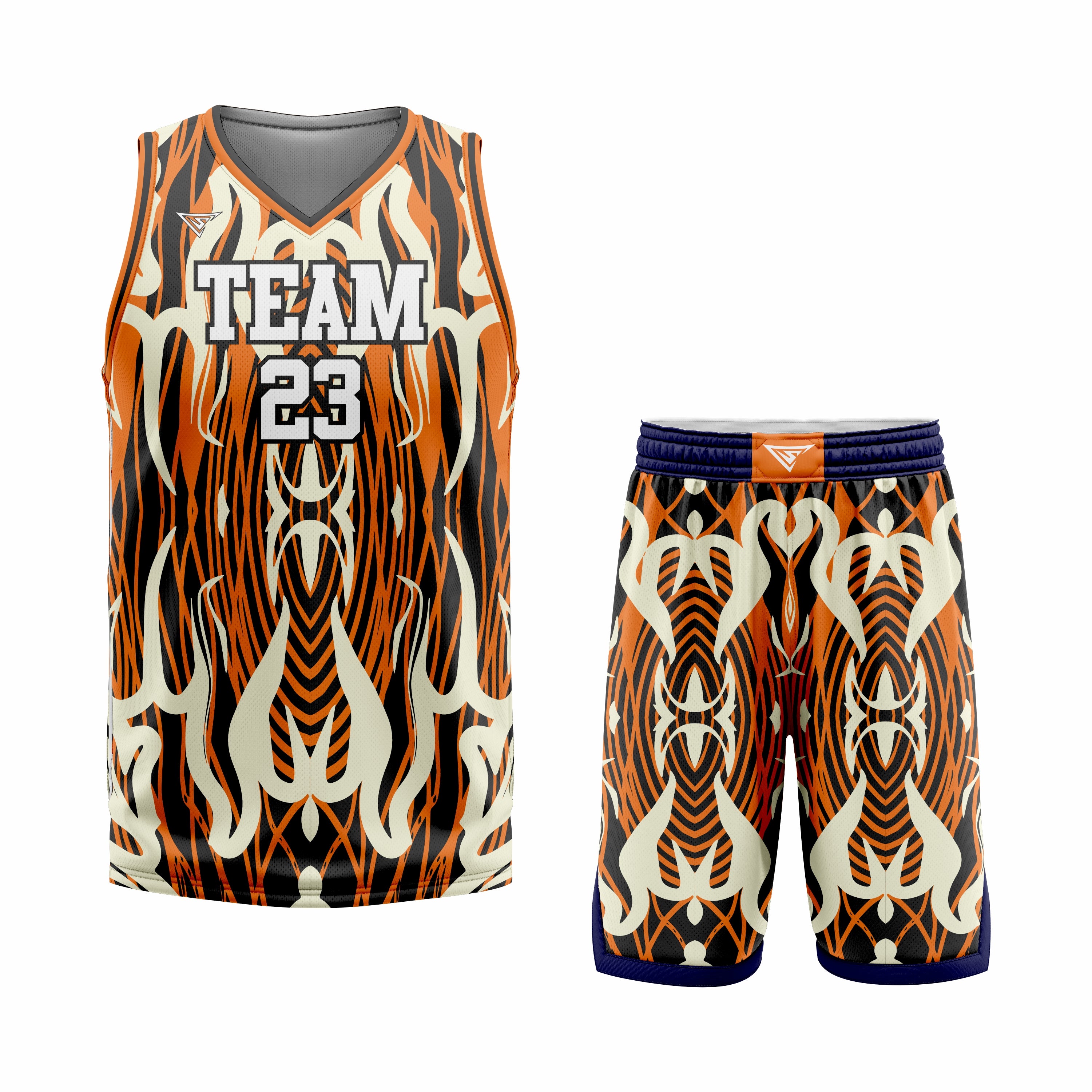 Custom Golden White Basketball Uniform Set | Sports Custom Uniform