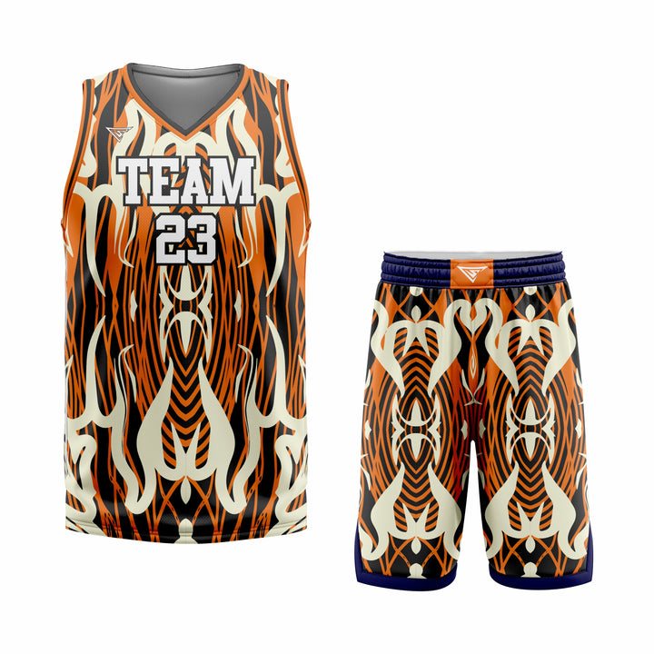 Custom Golden White Basketball Uniform Set | Sports Custom Uniform