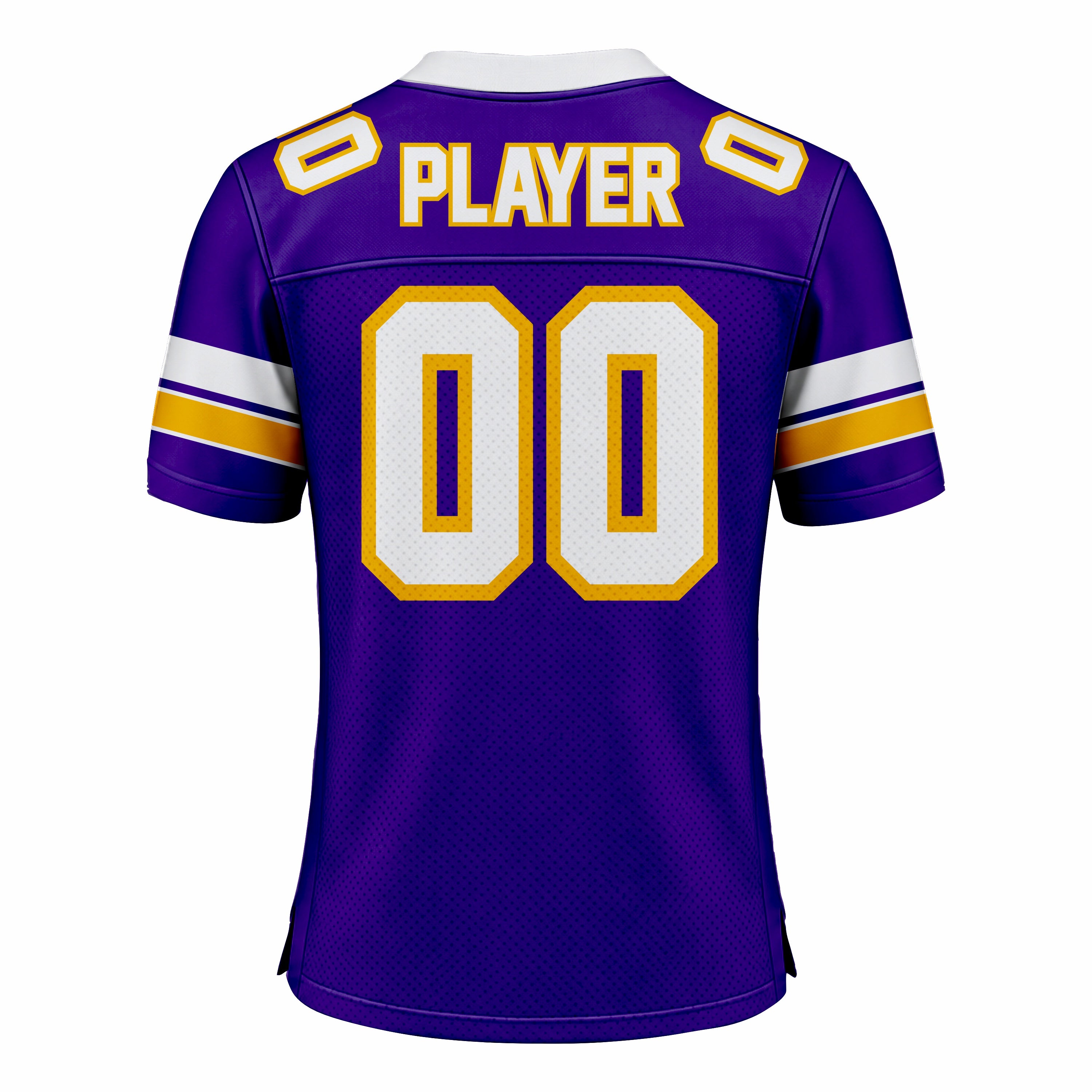 Custom Blue, White & Yellow American Football Fan Jersey