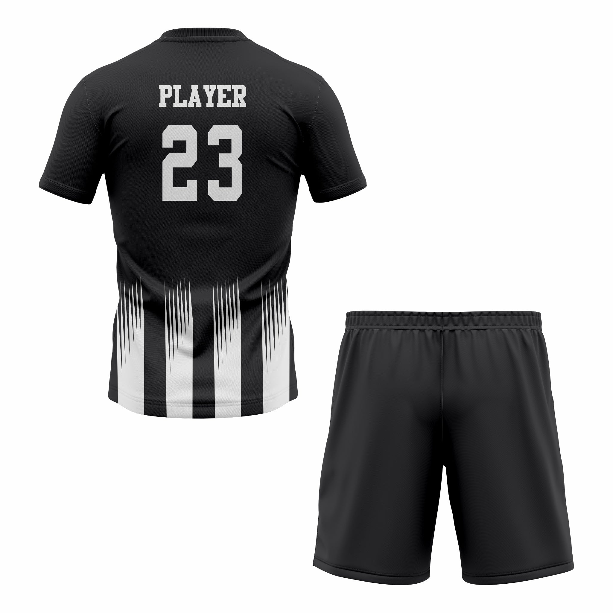 Custom Black & White Sublimation Soccer Uniform