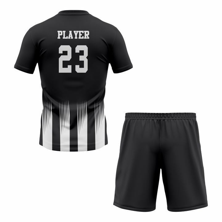 Custom Black & White Sublimation Soccer Uniform