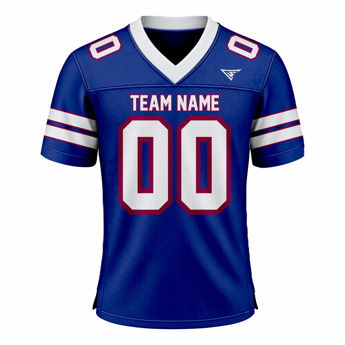 Custom Blue & White American Football Fan Jersey