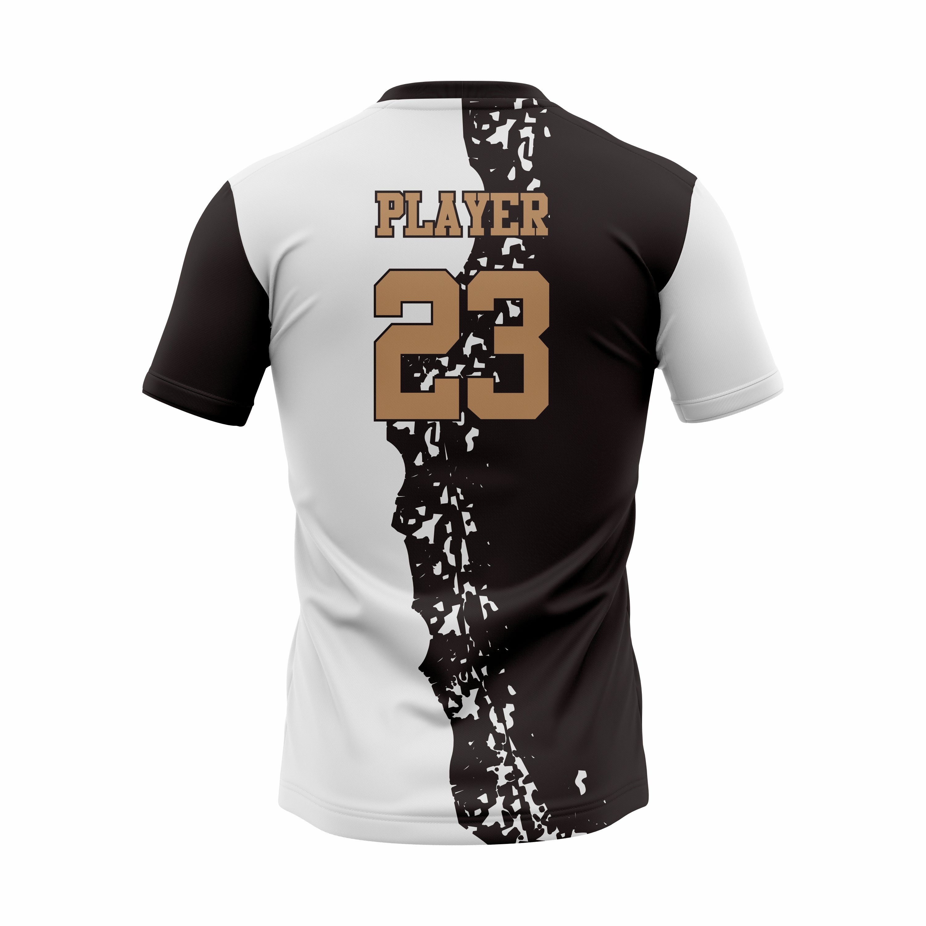 Custom White & Black Sublimation Soccer Jersey