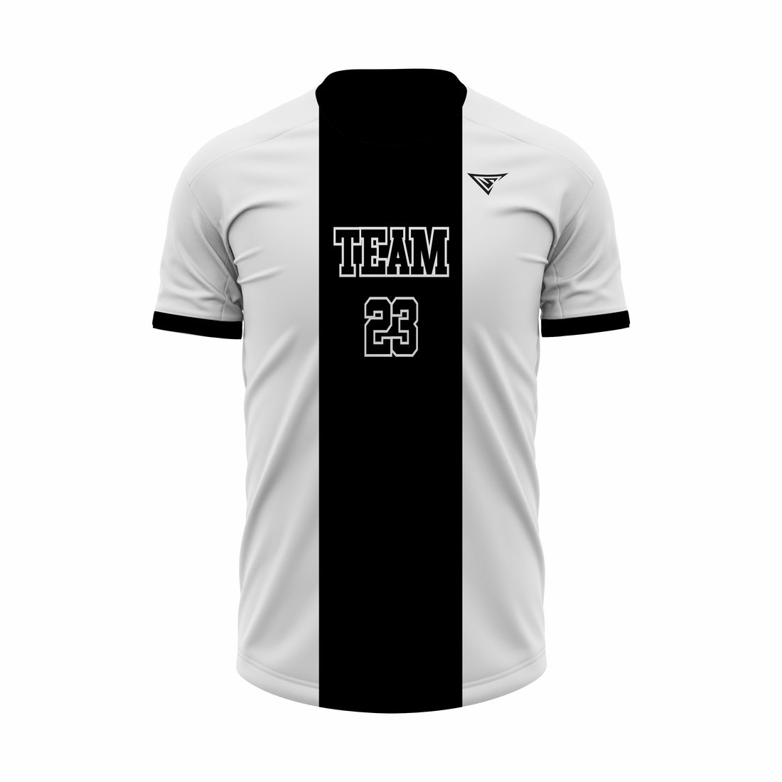 Custom White & Black Sublimation Soccer Jersey
