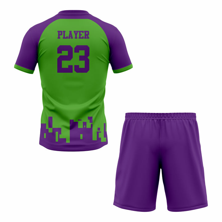 Custom Blue & Green Sublimation Soccer Uniform