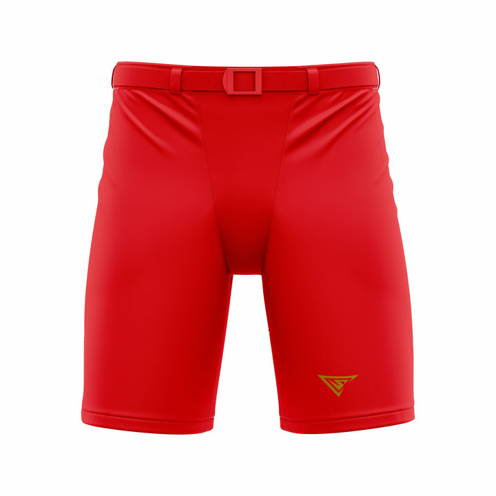 Custom Red Hockey Shell Short