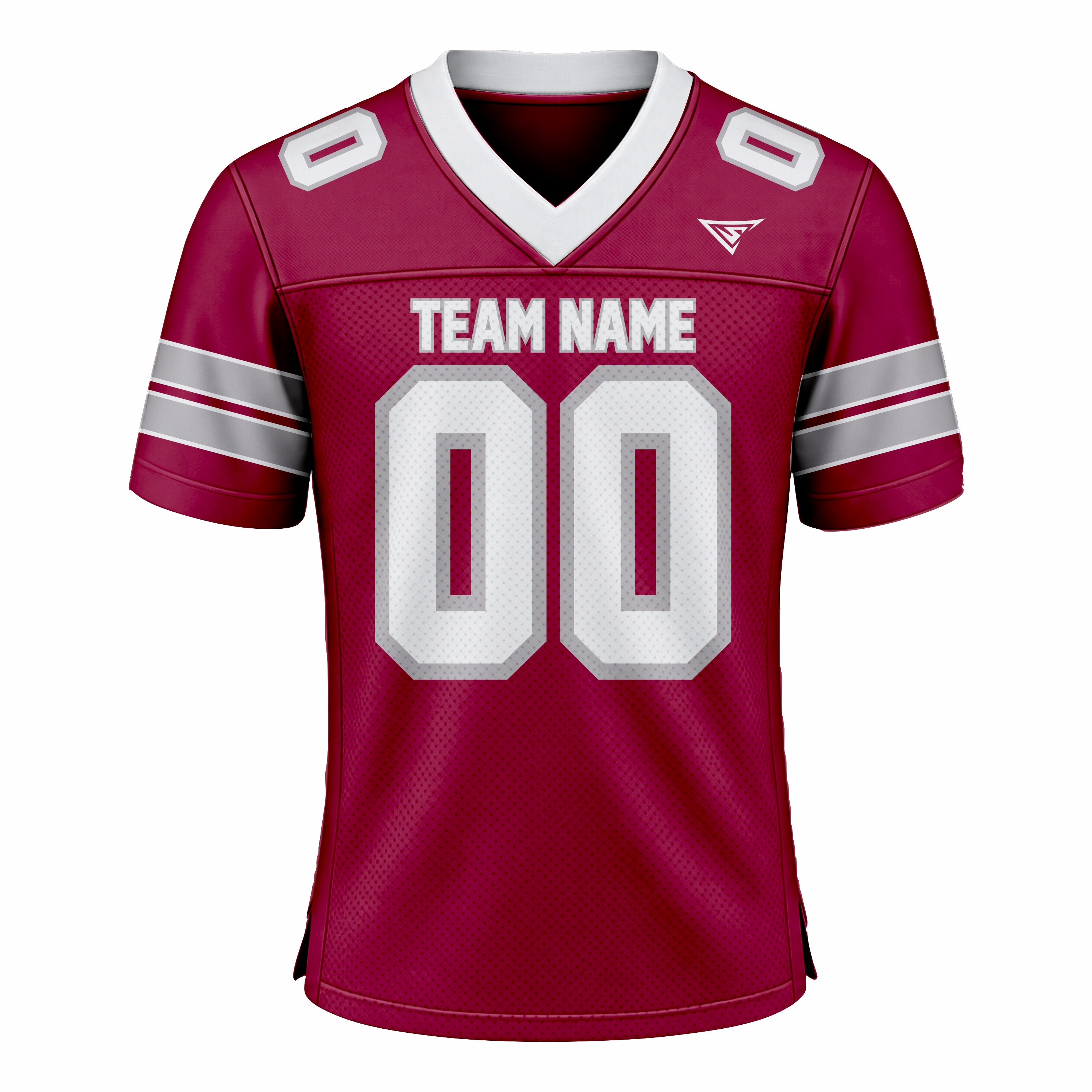 Custom White & Maroon American Football Fan Jersey