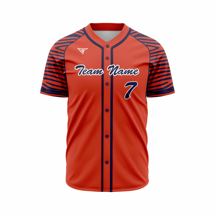 Custom Baseball full Buttons Jersey Sublimated
