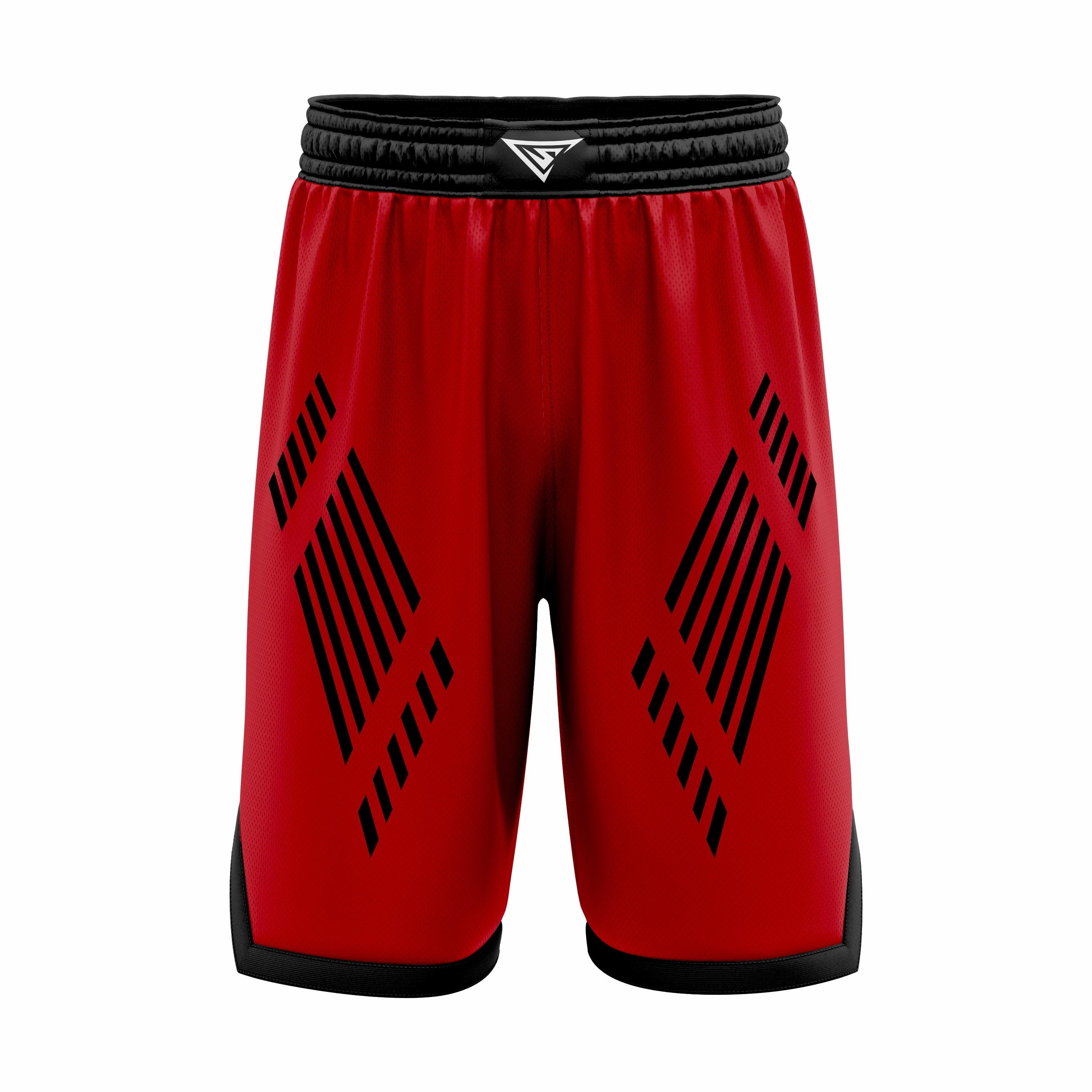 Custom Red & Black Authentic Basketball Shorts