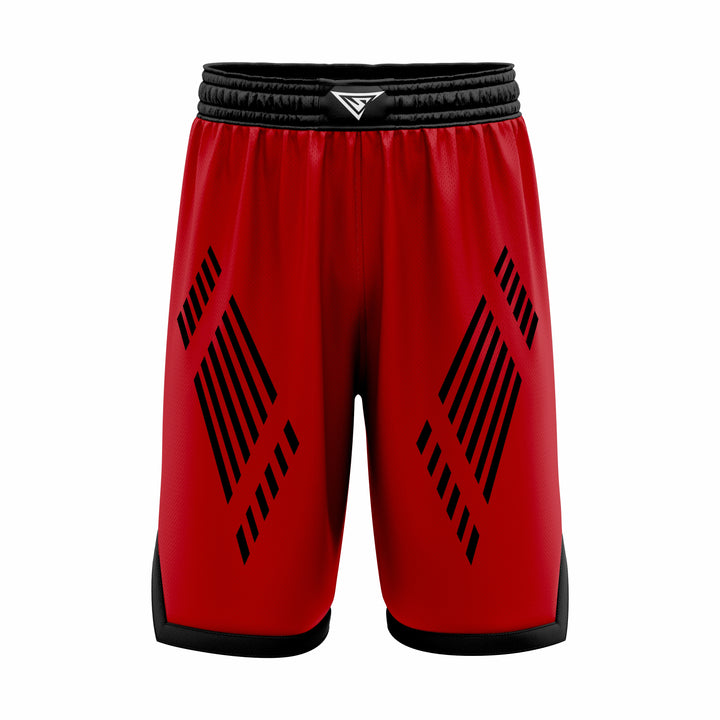 Custom Red & Black Authentic Basketball Shorts