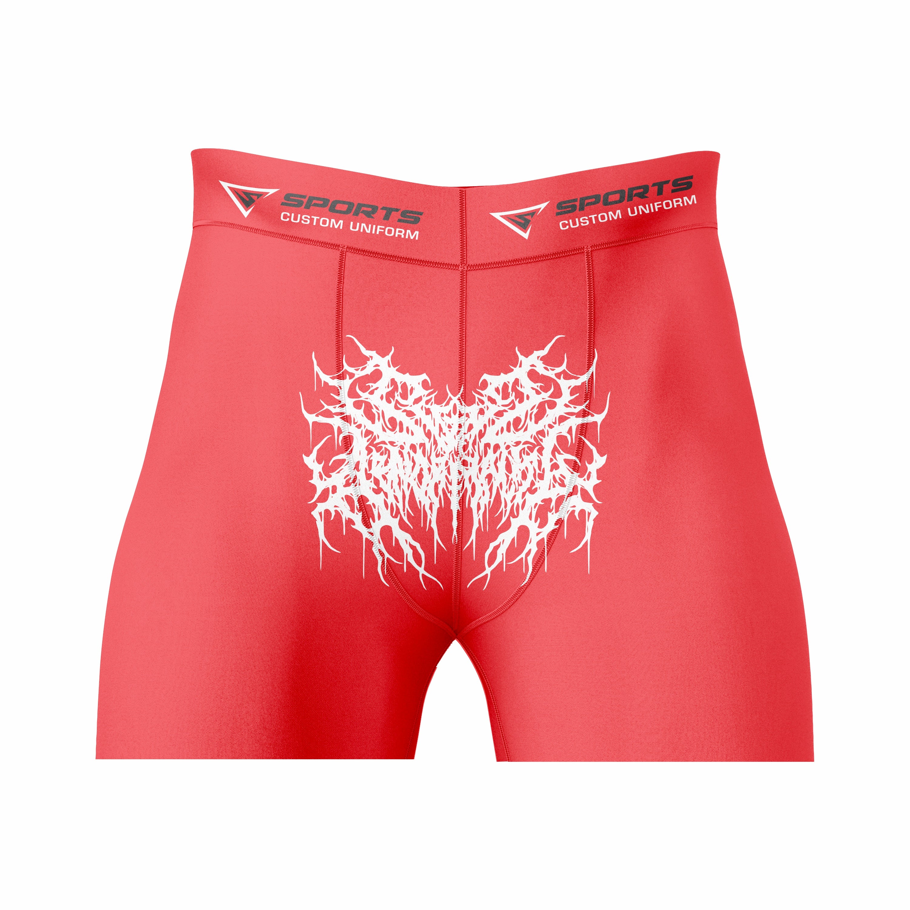 Custom Red white Authentic Compression Short