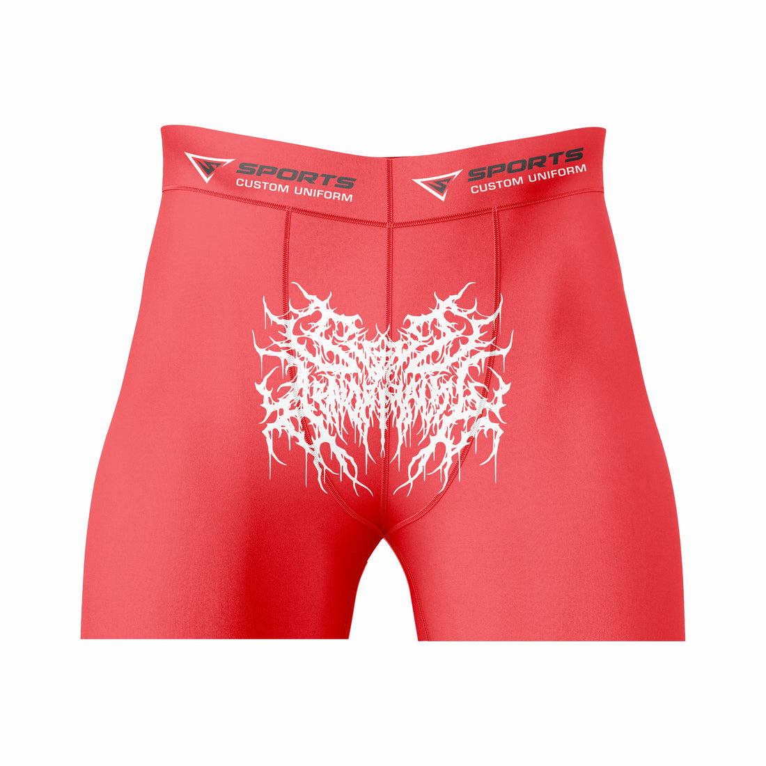 Custom Red white Authentic Compression Short