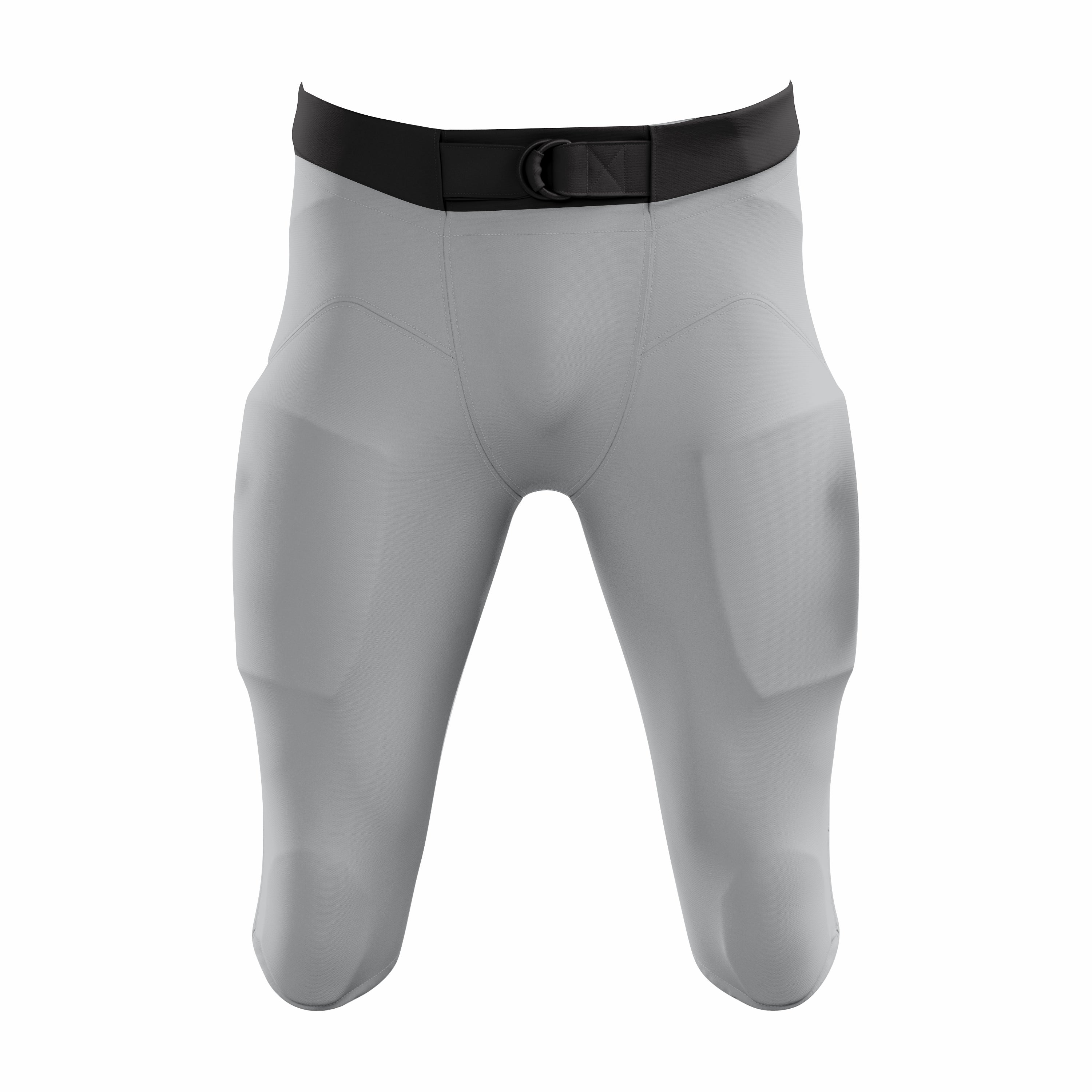 Custom Gray Black Authentic Integrated Football Pant (High Rise)
