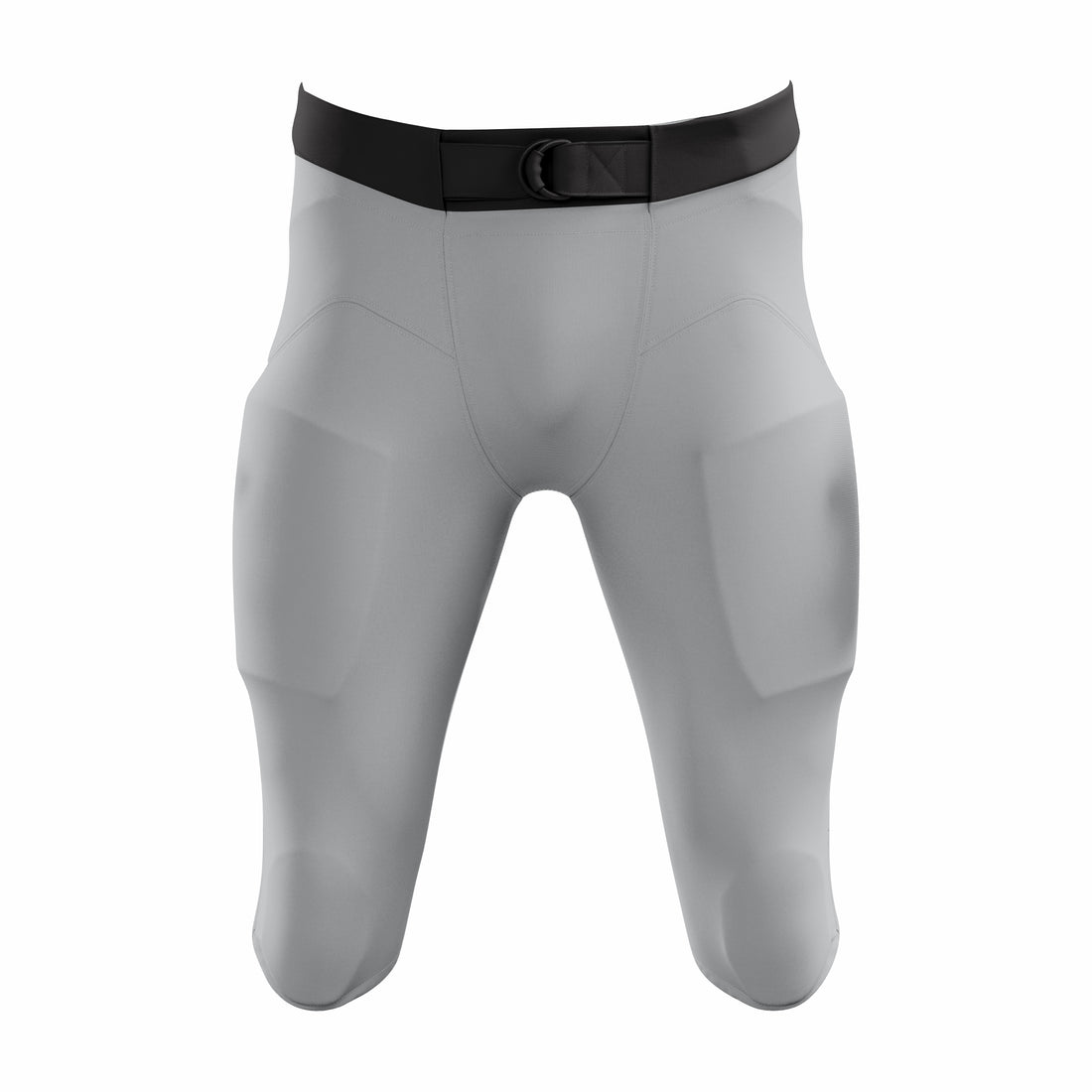 Custom Gray Black Authentic Integrated Football Pant (High Rise)