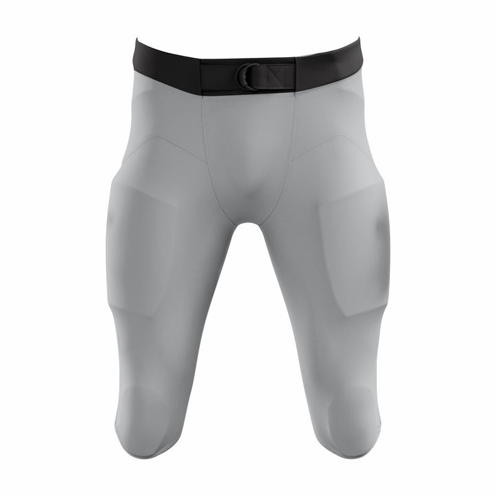 Custom Gray Black Authentic Integrated Football Pant (High Rise)