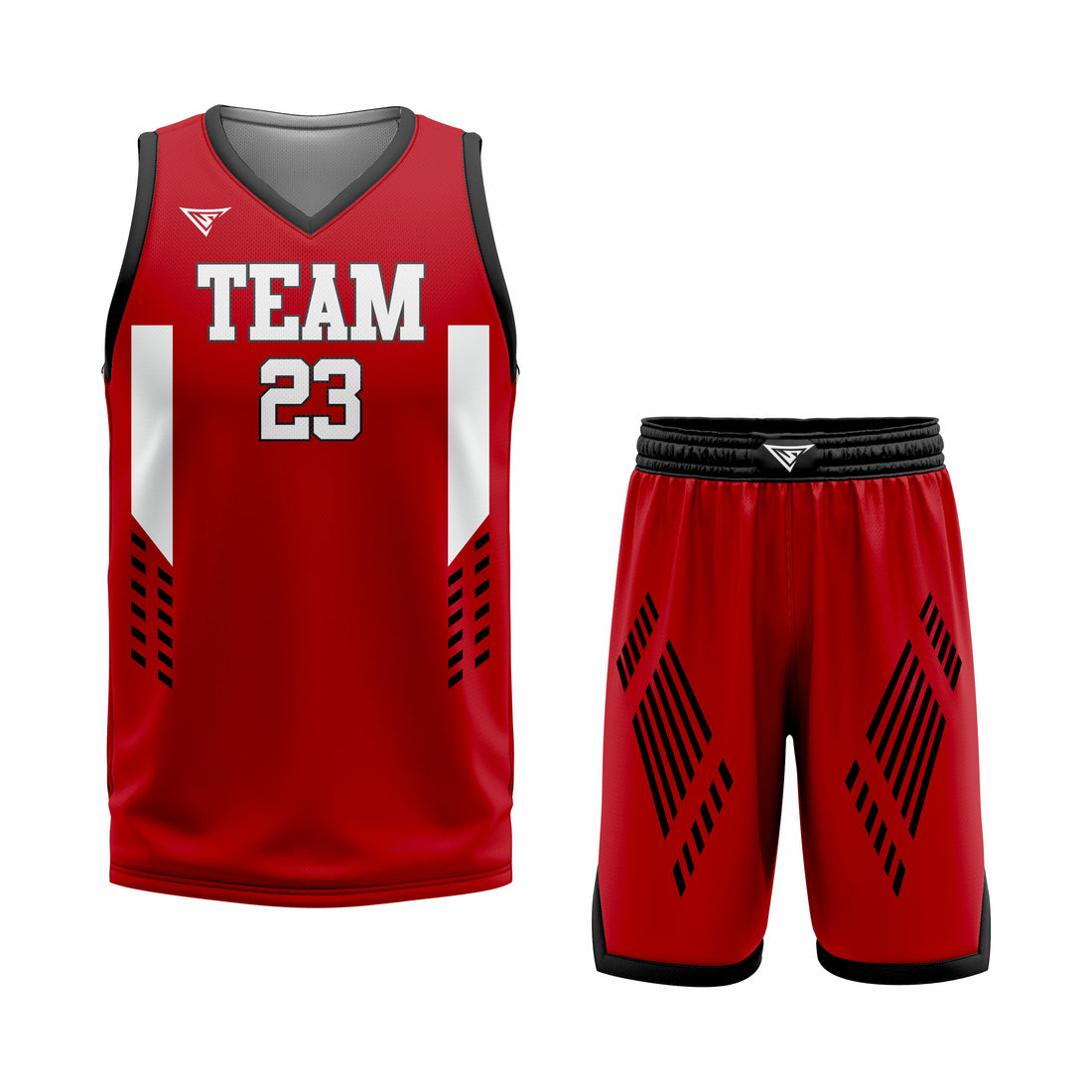 Custom Black Red White Basketball Uniform Set | Sports Custom Uniform
