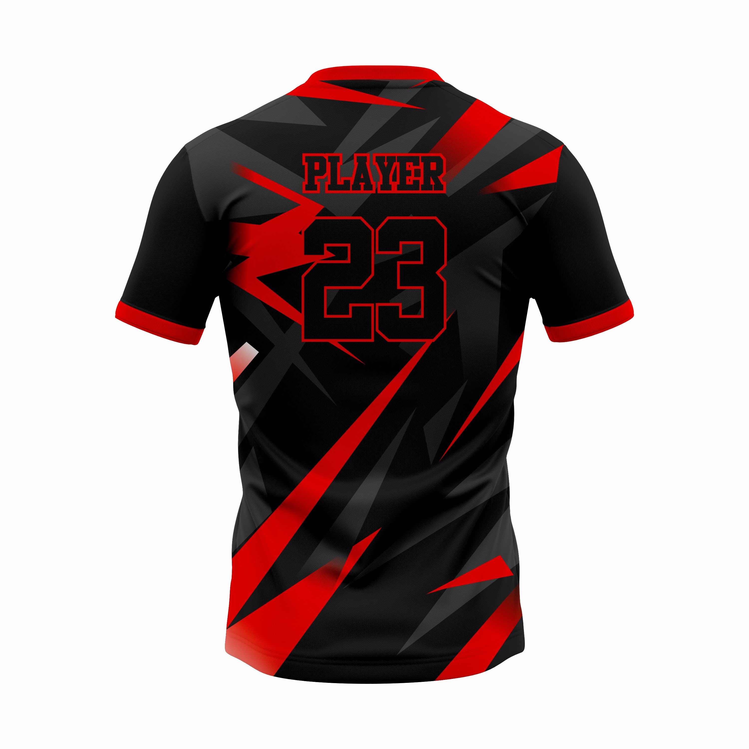 Custom Black & Red Sublimation Soccer Uniform