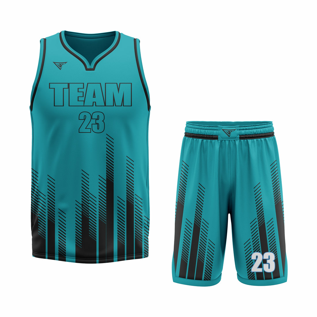 Custom Teal Black Basketball Uniform Set | Sports Custom Uniform