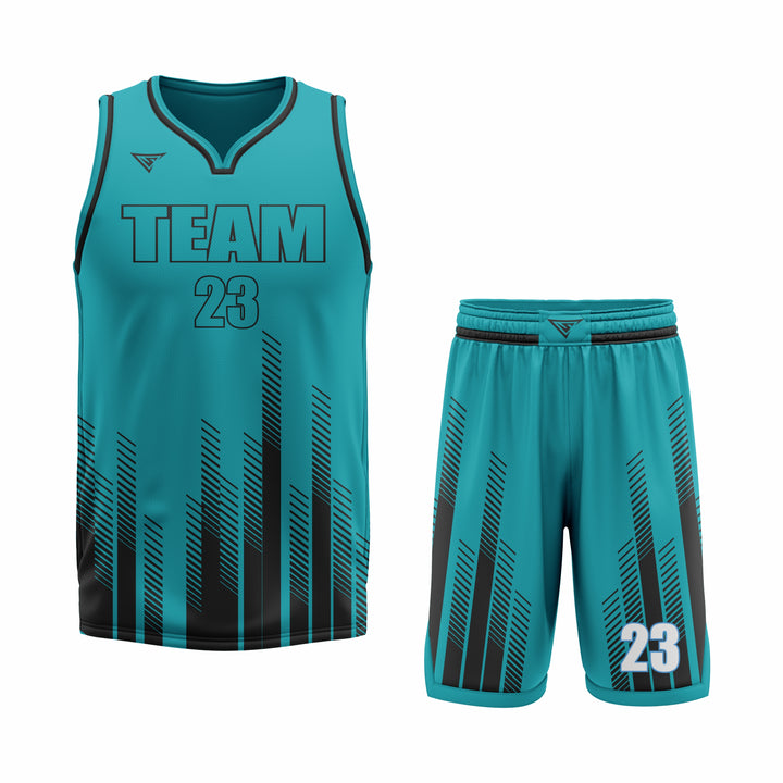 Custom Teal Black Basketball Uniform Set | Sports Custom Uniform