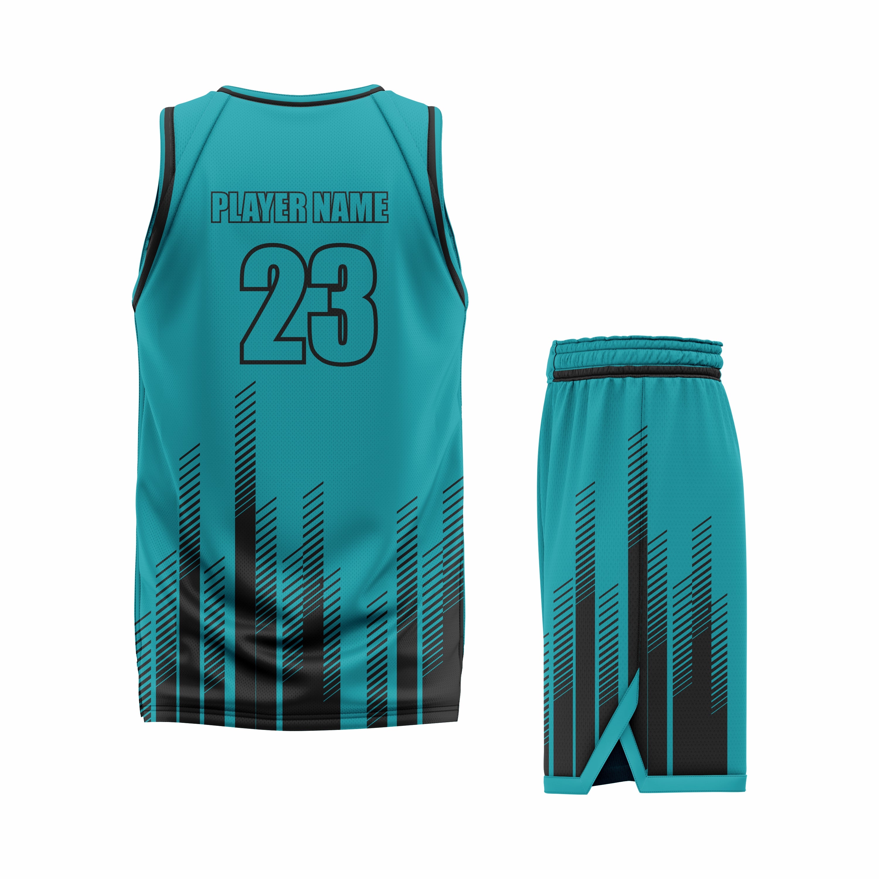 Custom Teal Black Basketball Uniform Set | Sports Custom Uniform