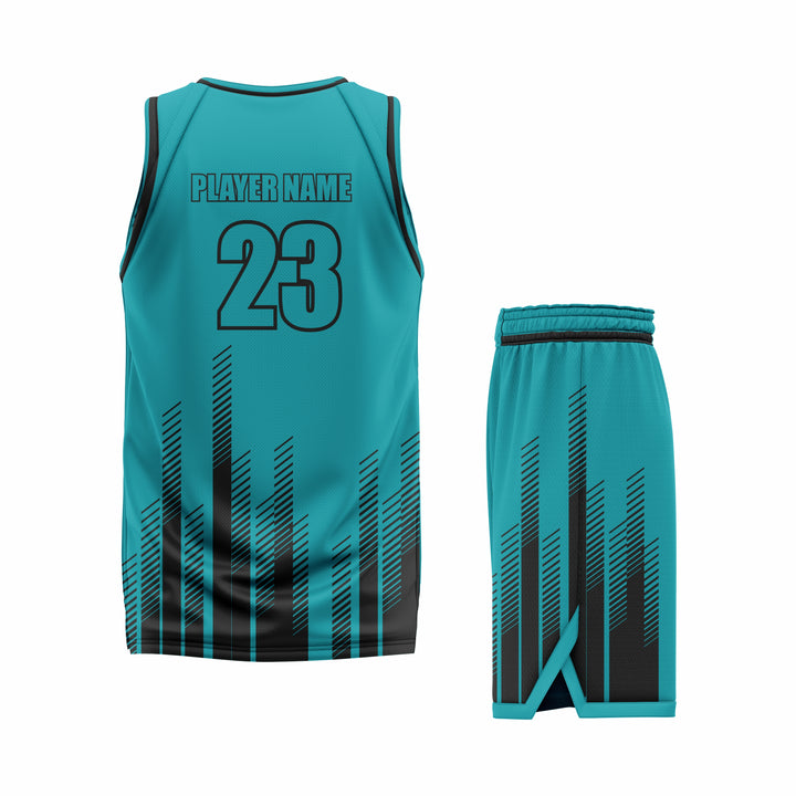 Custom Teal Black Basketball Uniform Set | Sports Custom Uniform