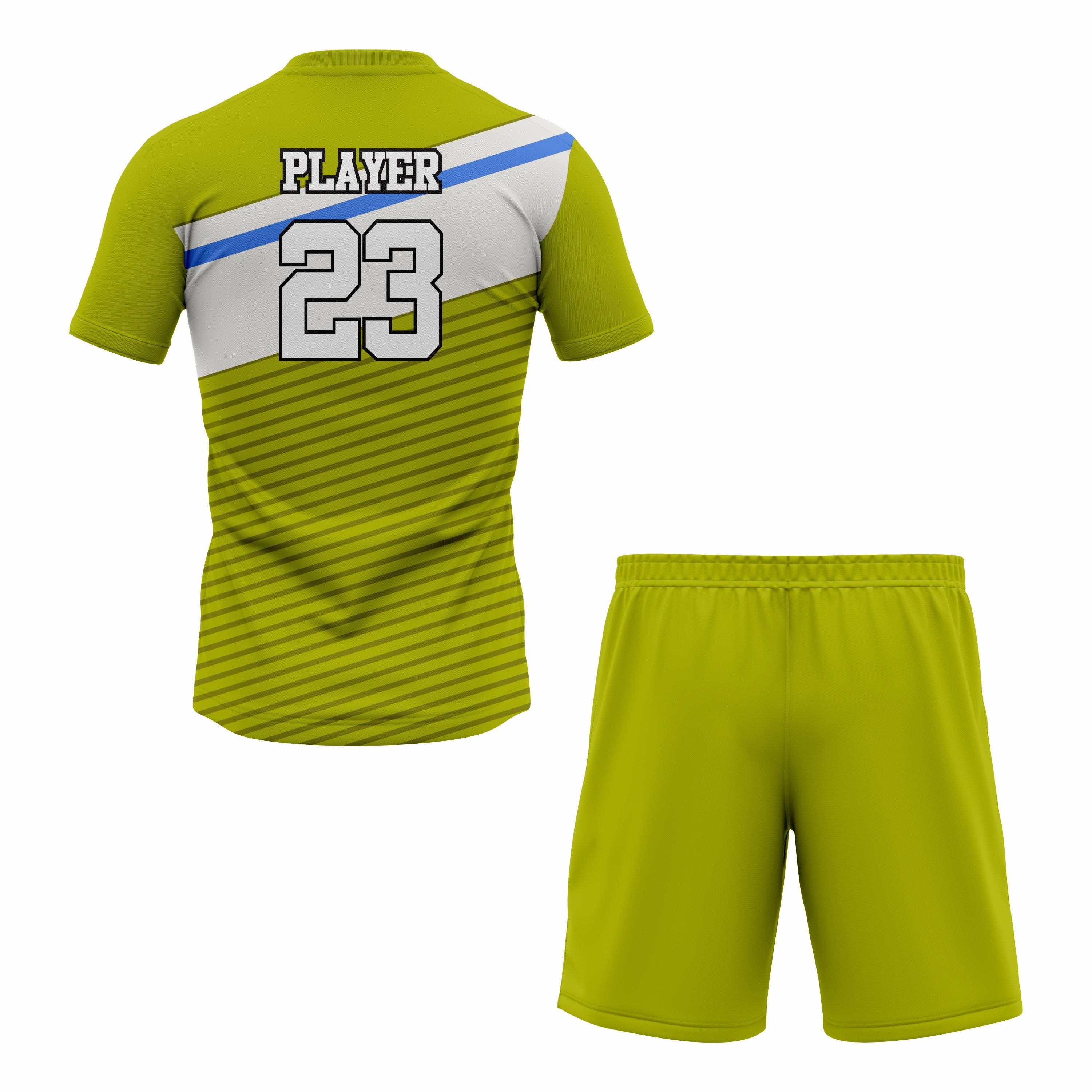CUSTOM WHITE GREEN SOCCER UNIFORM