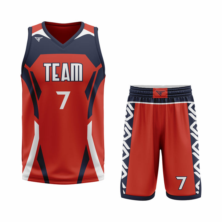 Custom Red Black White Basketball Uniform Set | Sports Custom Uniform