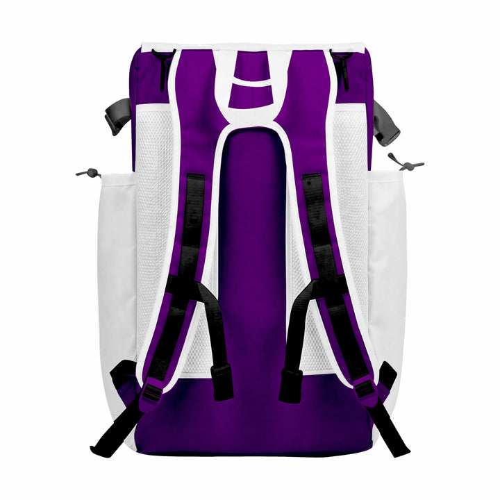 CUSTOM MAROON & WHITE ELITE BASEBALL/SOFTBALL BACKPACKS