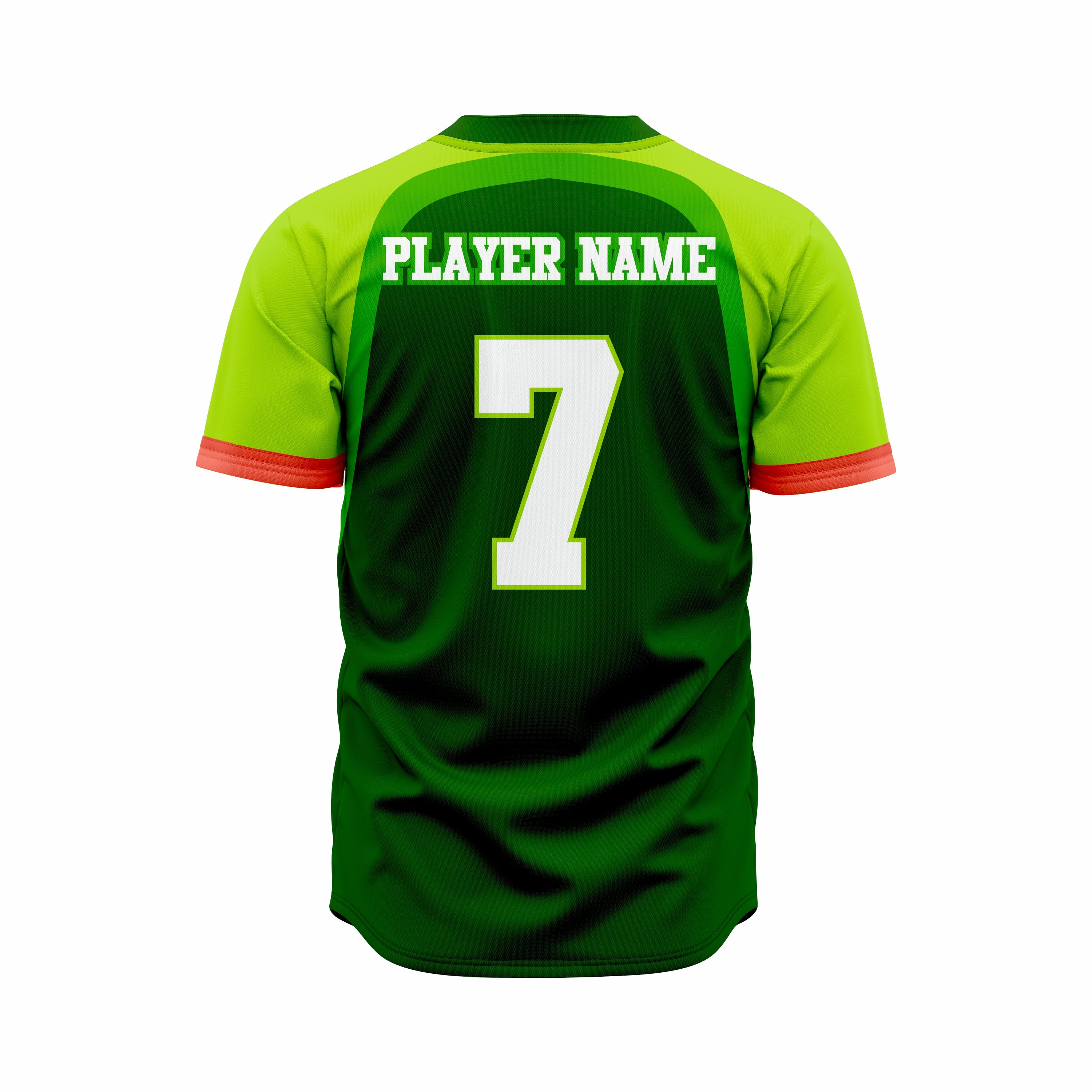 Custom Dark Green & Green Authentic Softball full Buttons Jersey