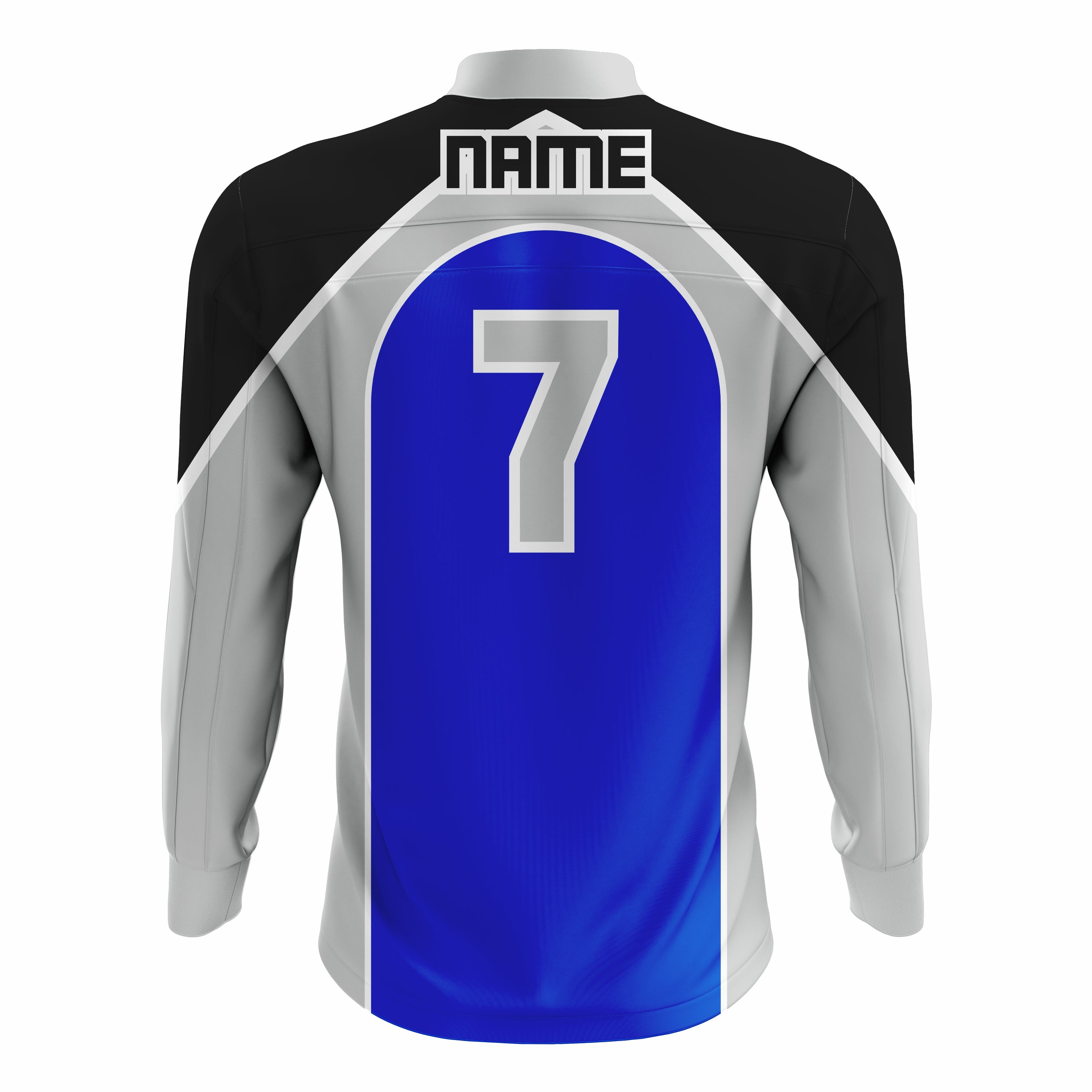 Custom Blue, Grey & Black ¼ ZIP LONG SLEEVE WARM UP SOFTBALL JACKET