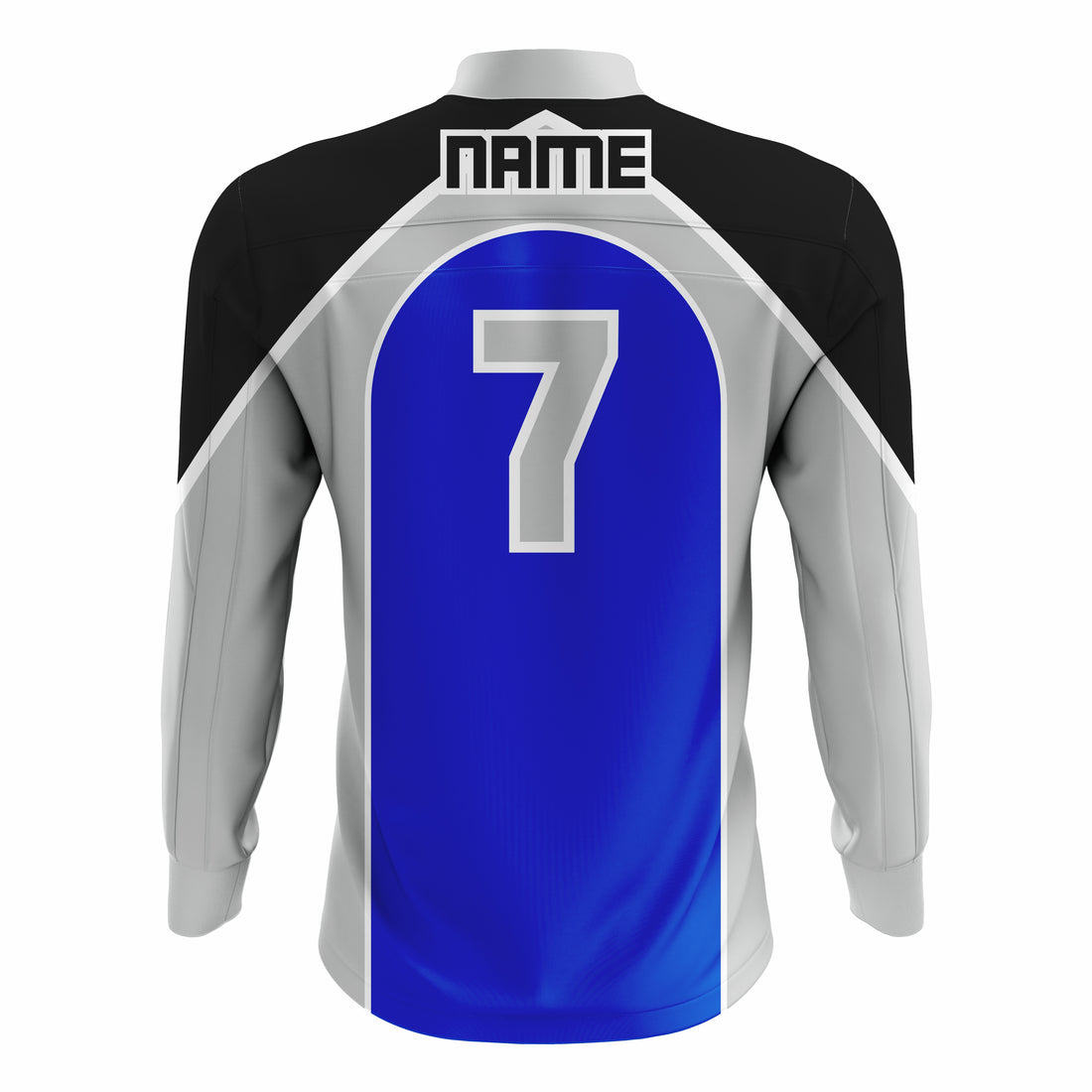 Custom Blue, Grey & Black ¼ ZIP LONG SLEEVE WARM UP SOFTBALL JACKET