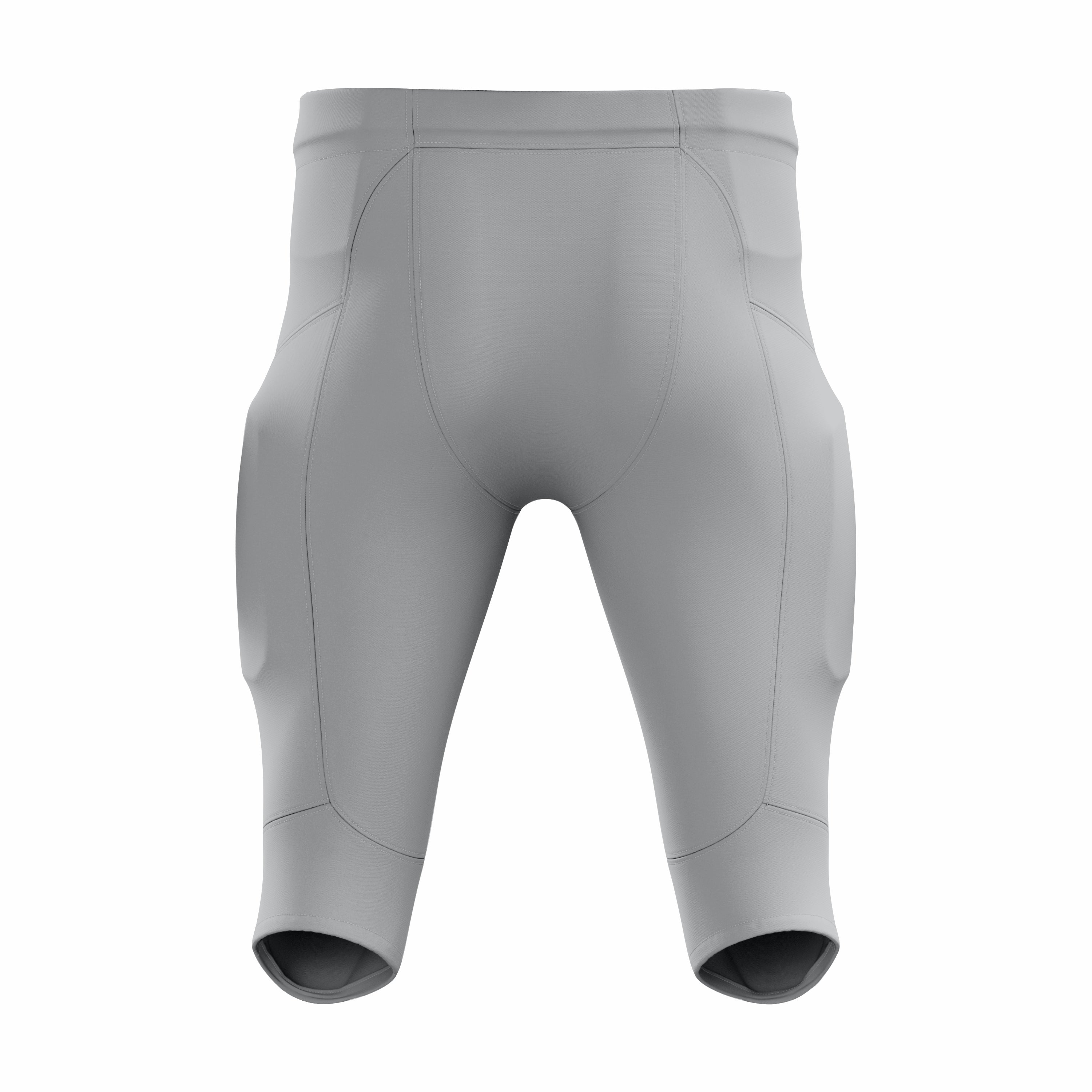 Custom Gray Black Authentic Integrated Football Pant (High Rise)