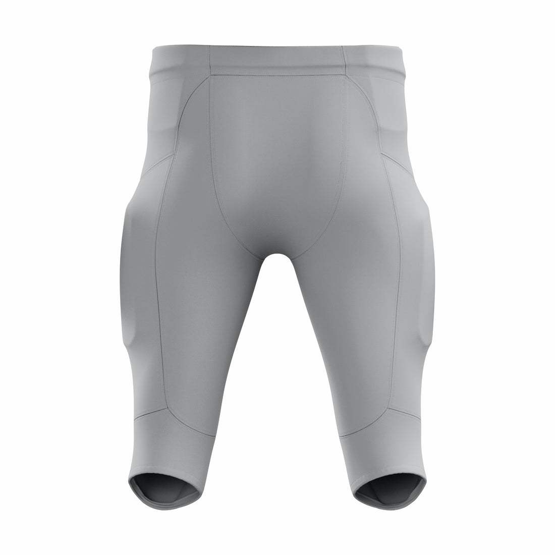 Custom Gray Black Authentic Integrated Football Pant (High Rise)