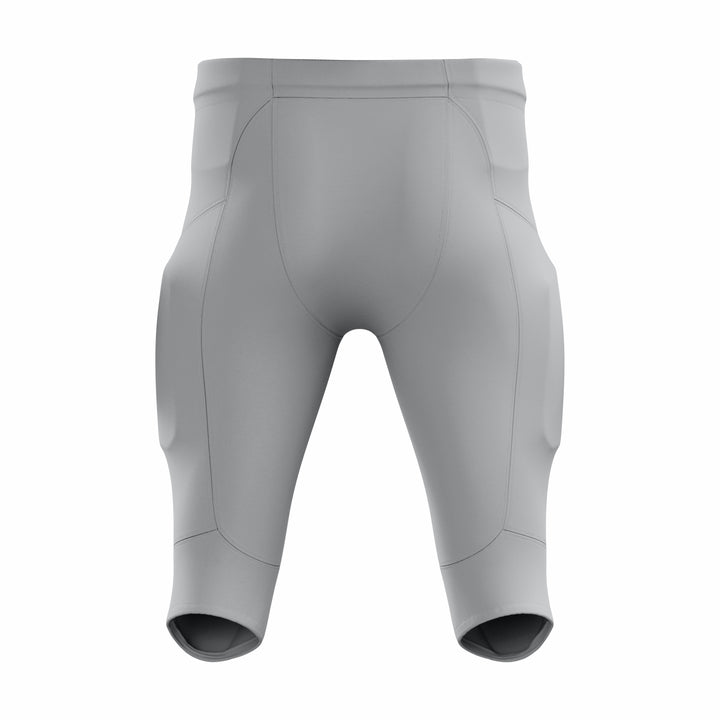 Custom Gray Black Authentic Integrated Football Pant (High Rise)