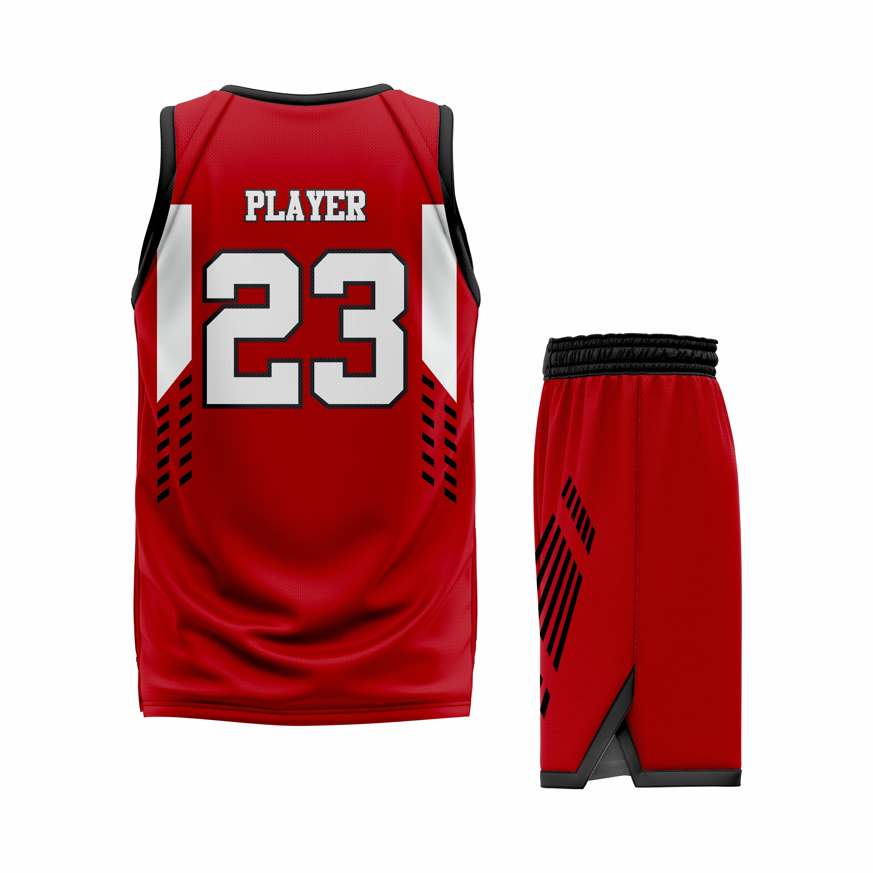 Custom Black Red White Basketball Uniform Set | Sports Custom Uniform