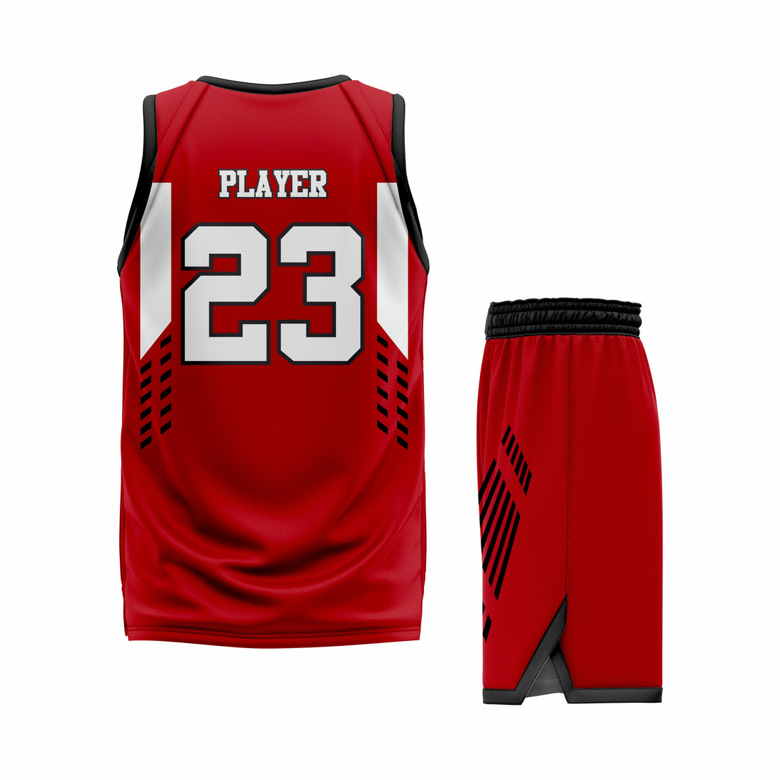 Custom Black Red White Basketball Uniform Set | Sports Custom Uniform