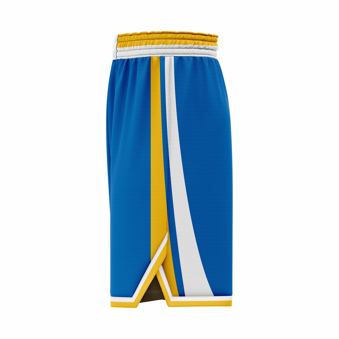 Custom White Blue yellow Authentic Basketball Shorts