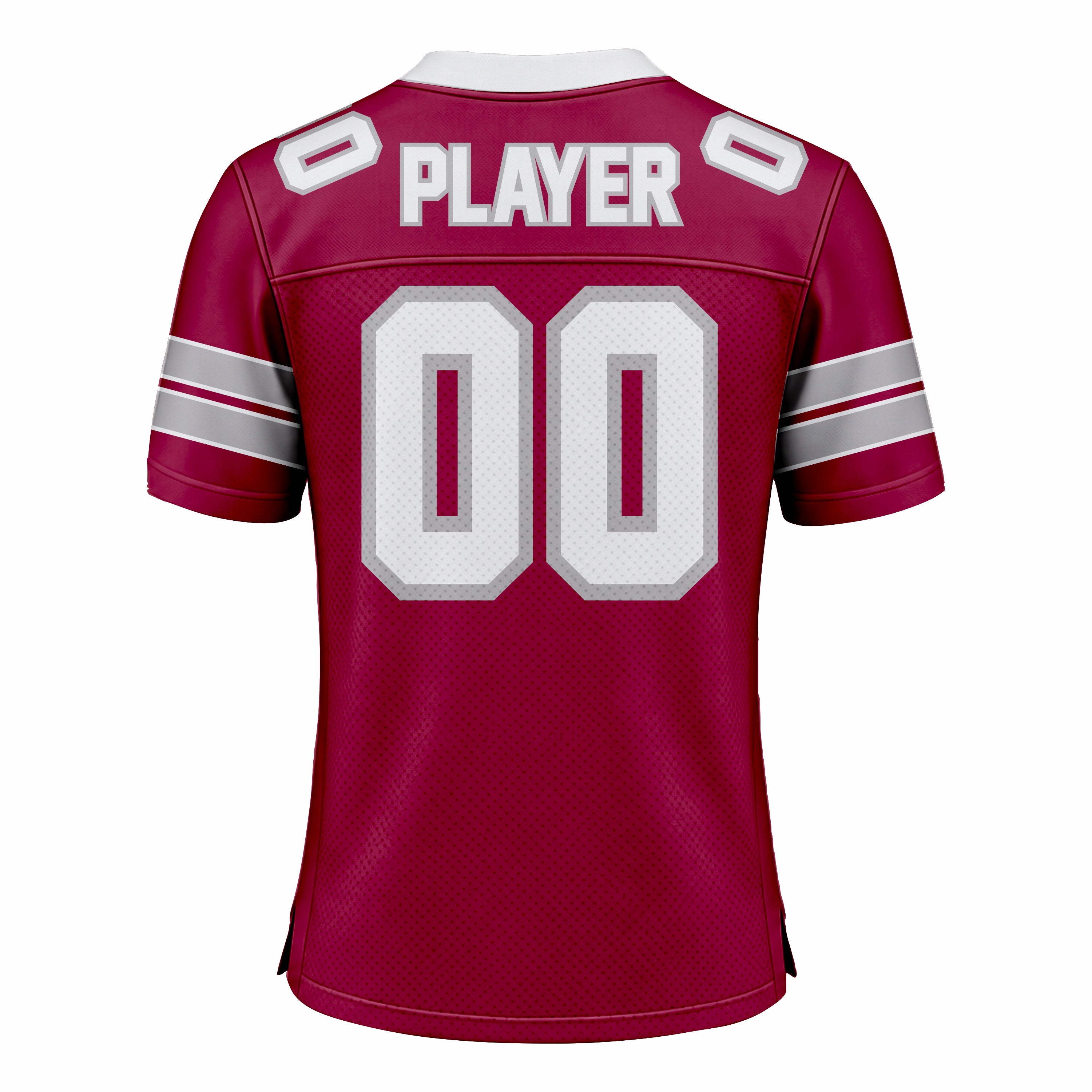 Custom White & Maroon American Football Fan Jersey
