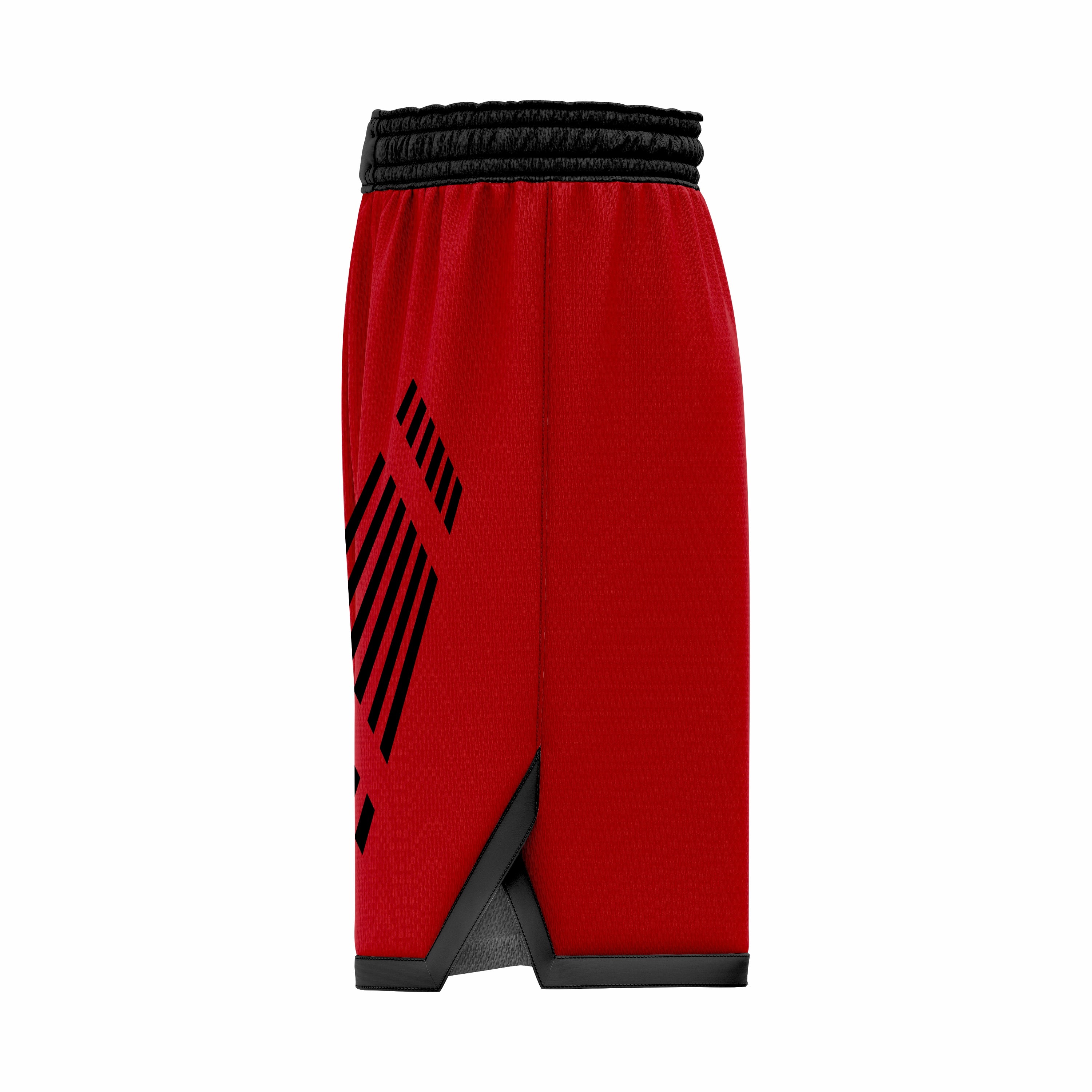 Custom Red & Black Authentic Basketball Shorts