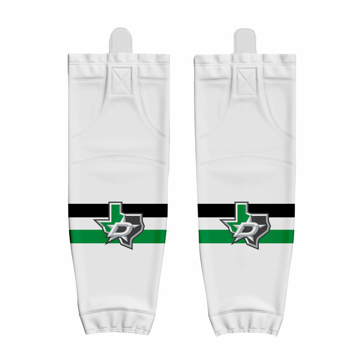 Custom White Black Hockey Socks