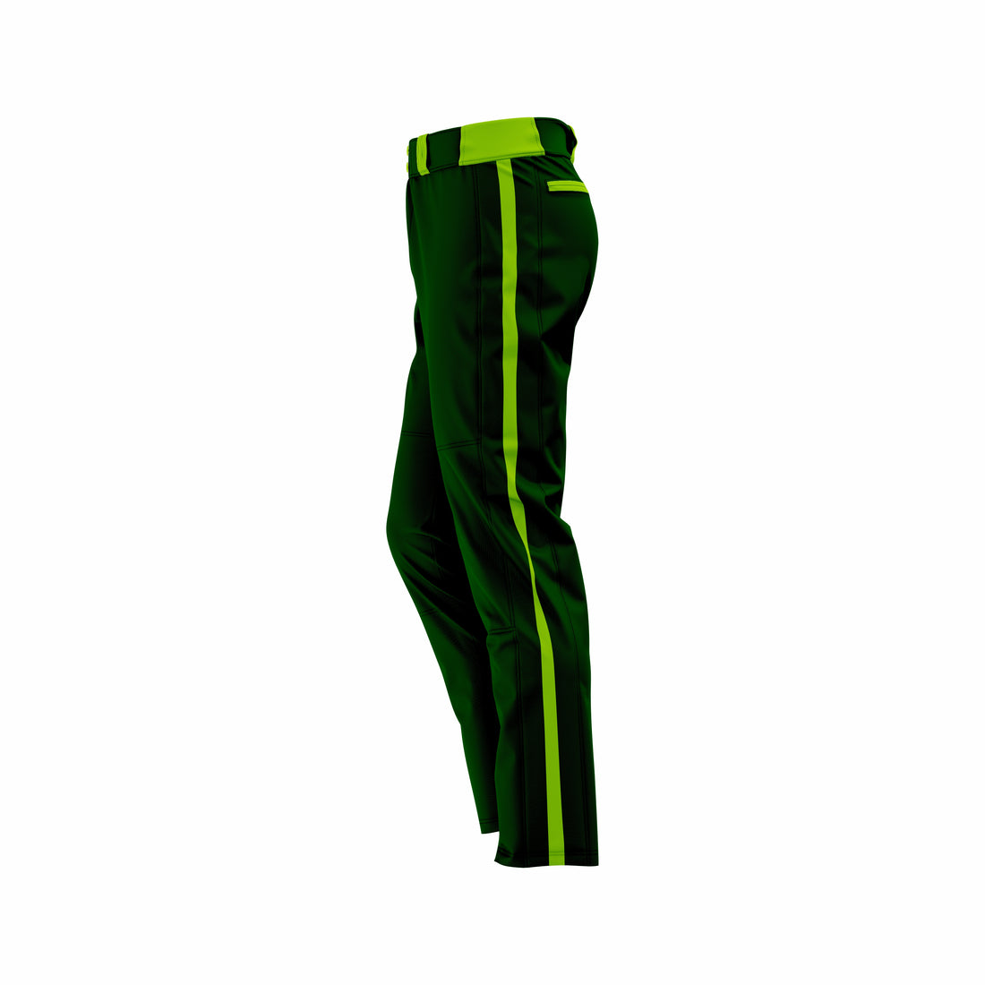 Custom Dark Green & Yellow softball Pant
